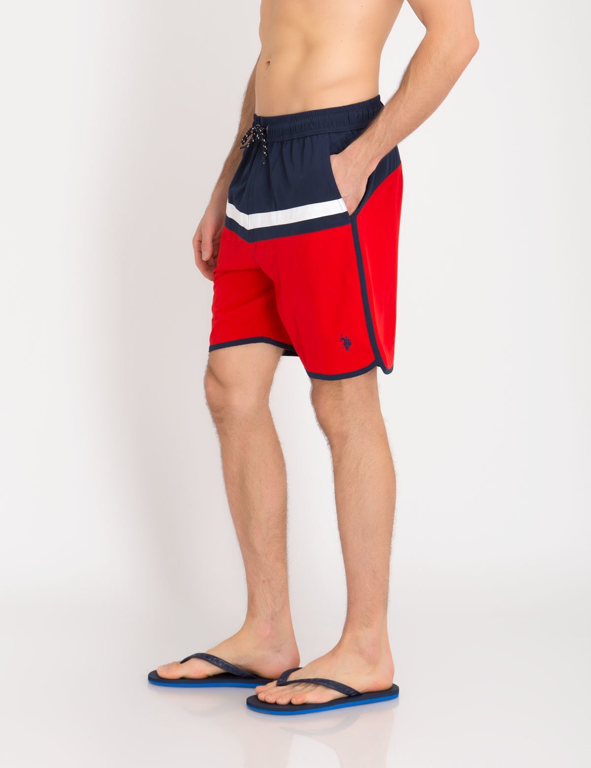 Colorblock Swim Trunks with Elastic Waist & Mesh Lining | U.S. Polo Assn.
