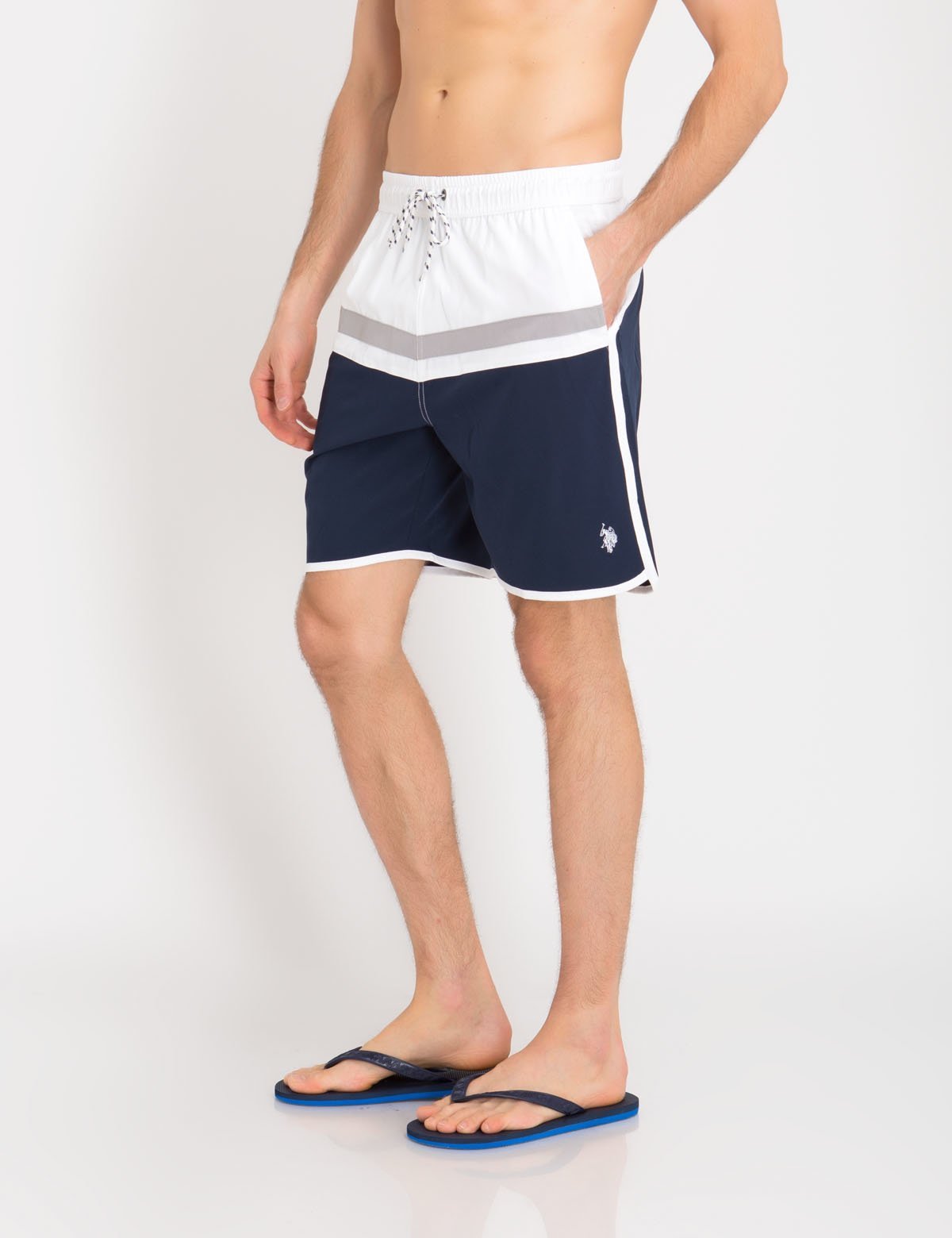 Colorblock Swim Trunks with Elastic Waist & Mesh Lining | U.S. Polo Assn.