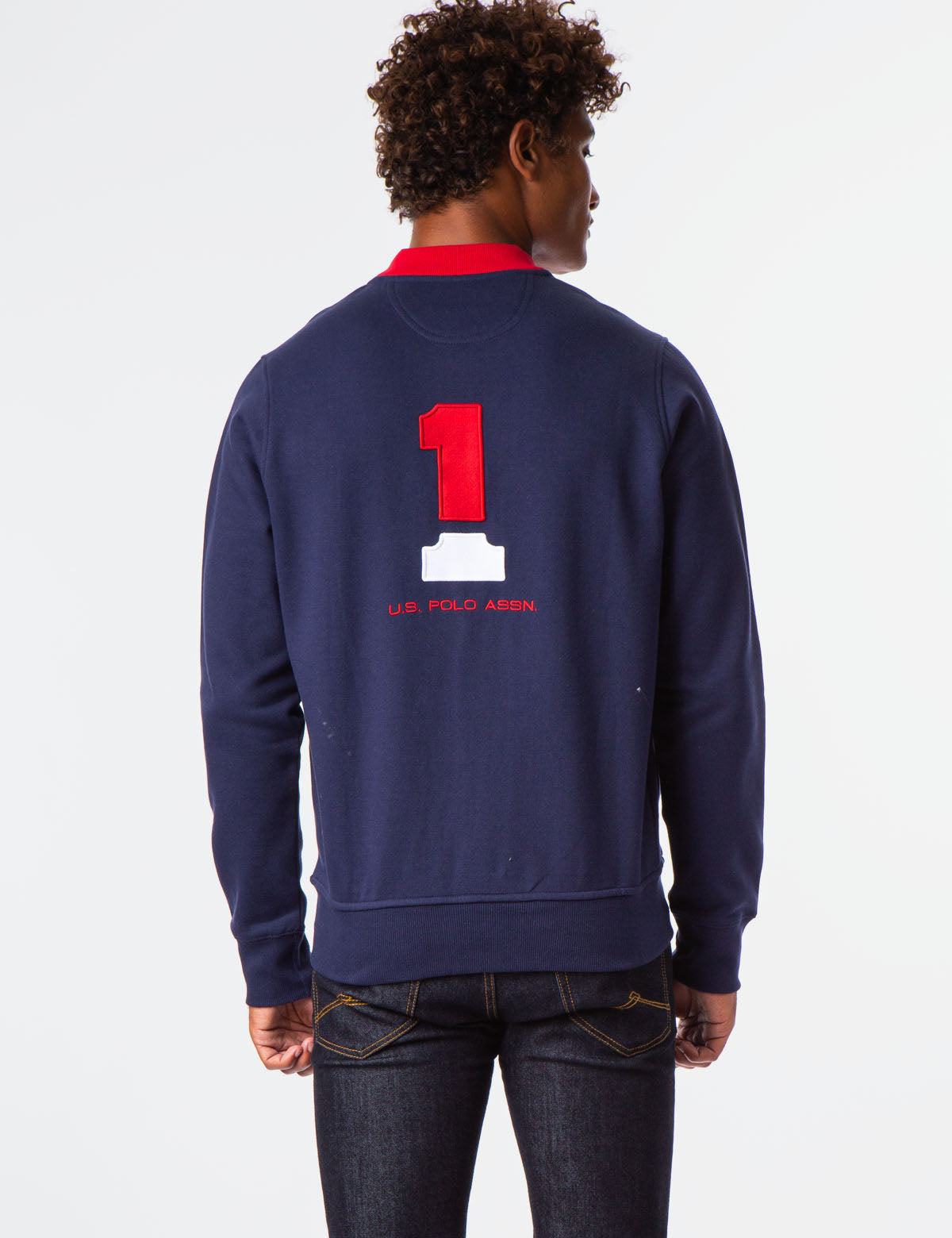 Colorblock Fleece Bomber Jacket with Ribbed Cuffs | USPA
