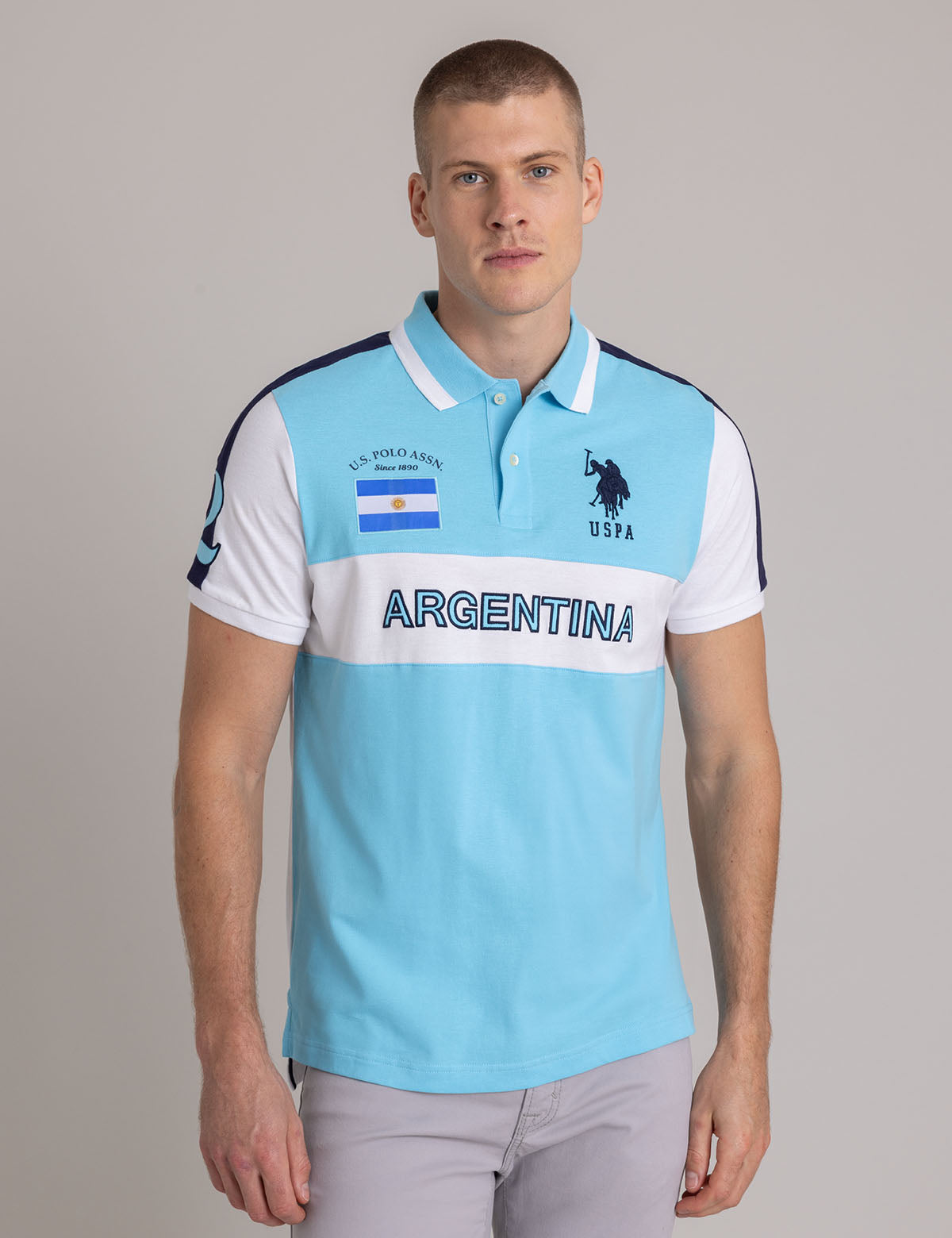 Color Block Pique Polo Shirt | Argentina