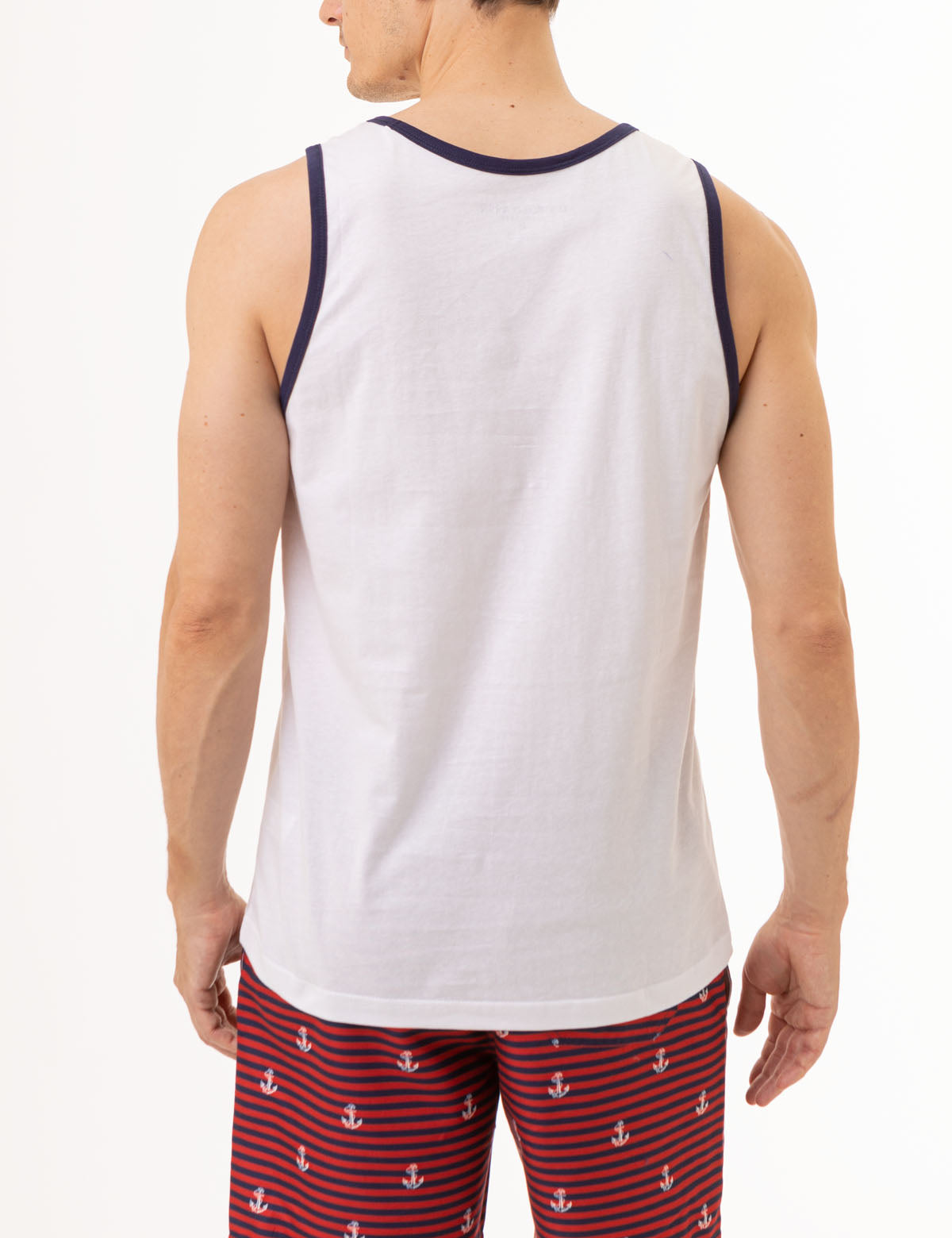 Contrast Trim Jersey Muscle Tank Top for Workouts & Gym | Athletic Fit