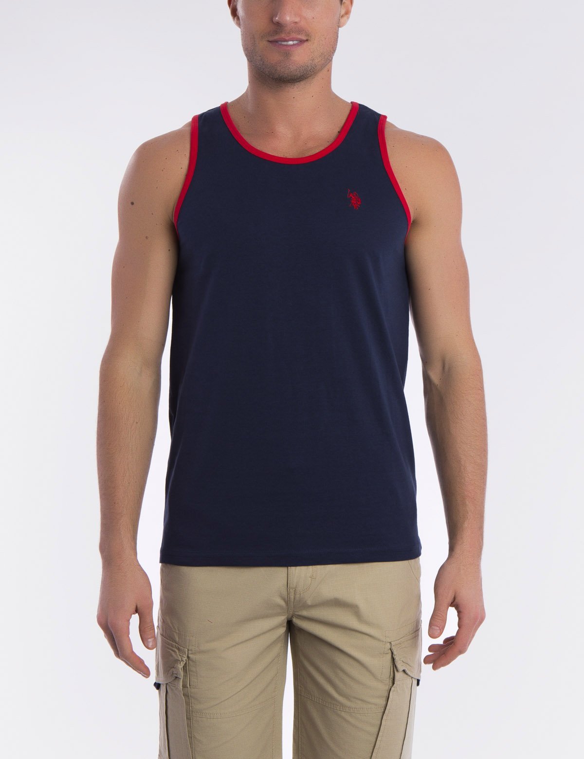 Contrast Trim Tank Top - Sleeveless Cotton Blend | Casual Wear
