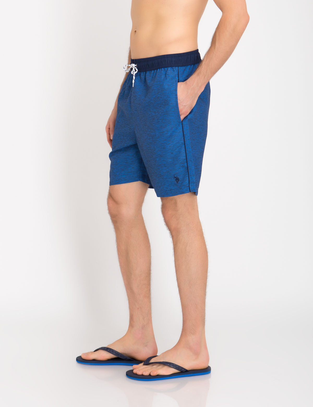 Contrast Waist Swim Trunks with Mesh Lining & Pockets | Quick-Dry