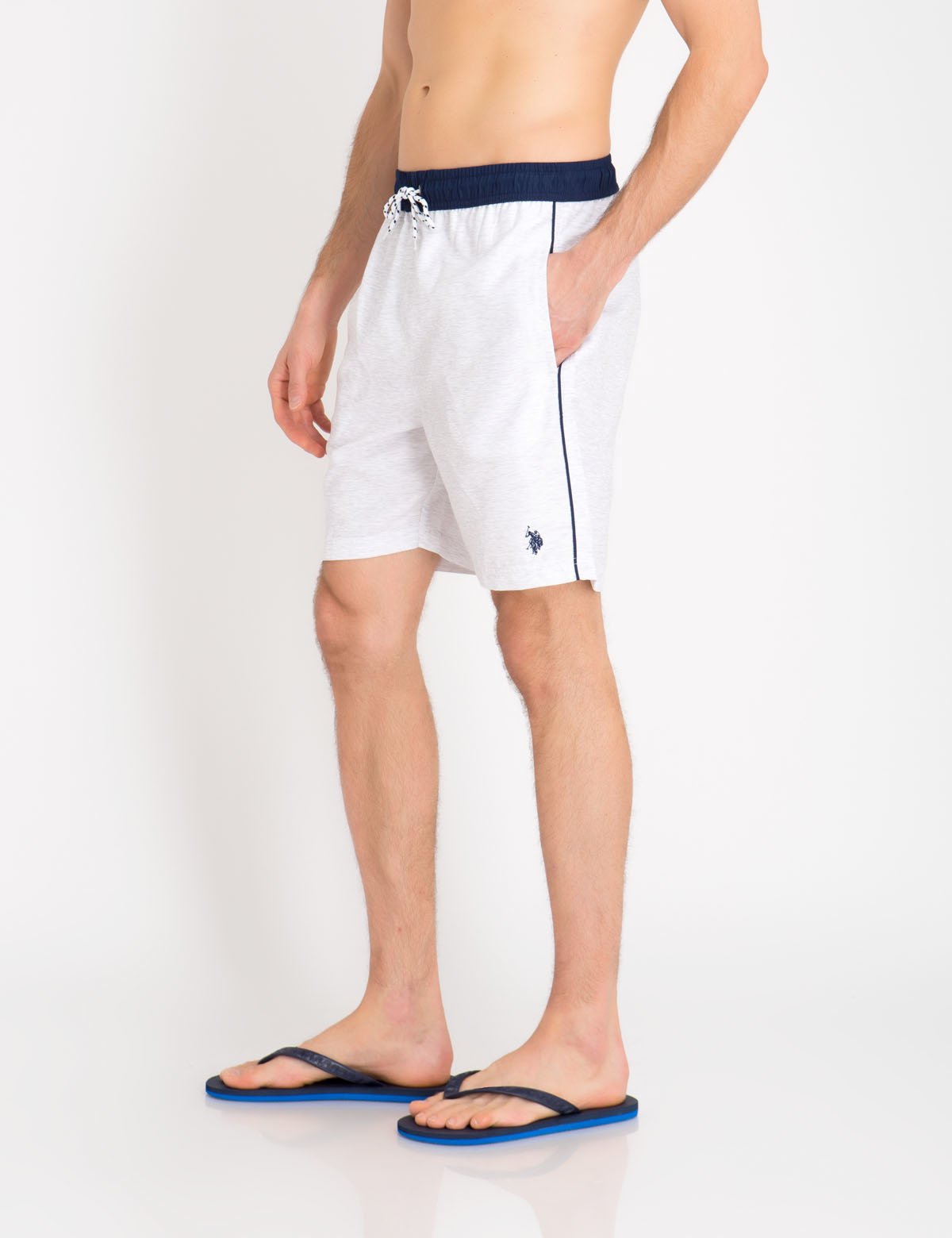 Contrast Waist Swim Trunks with Mesh Lining & Pockets | Quick-Dry