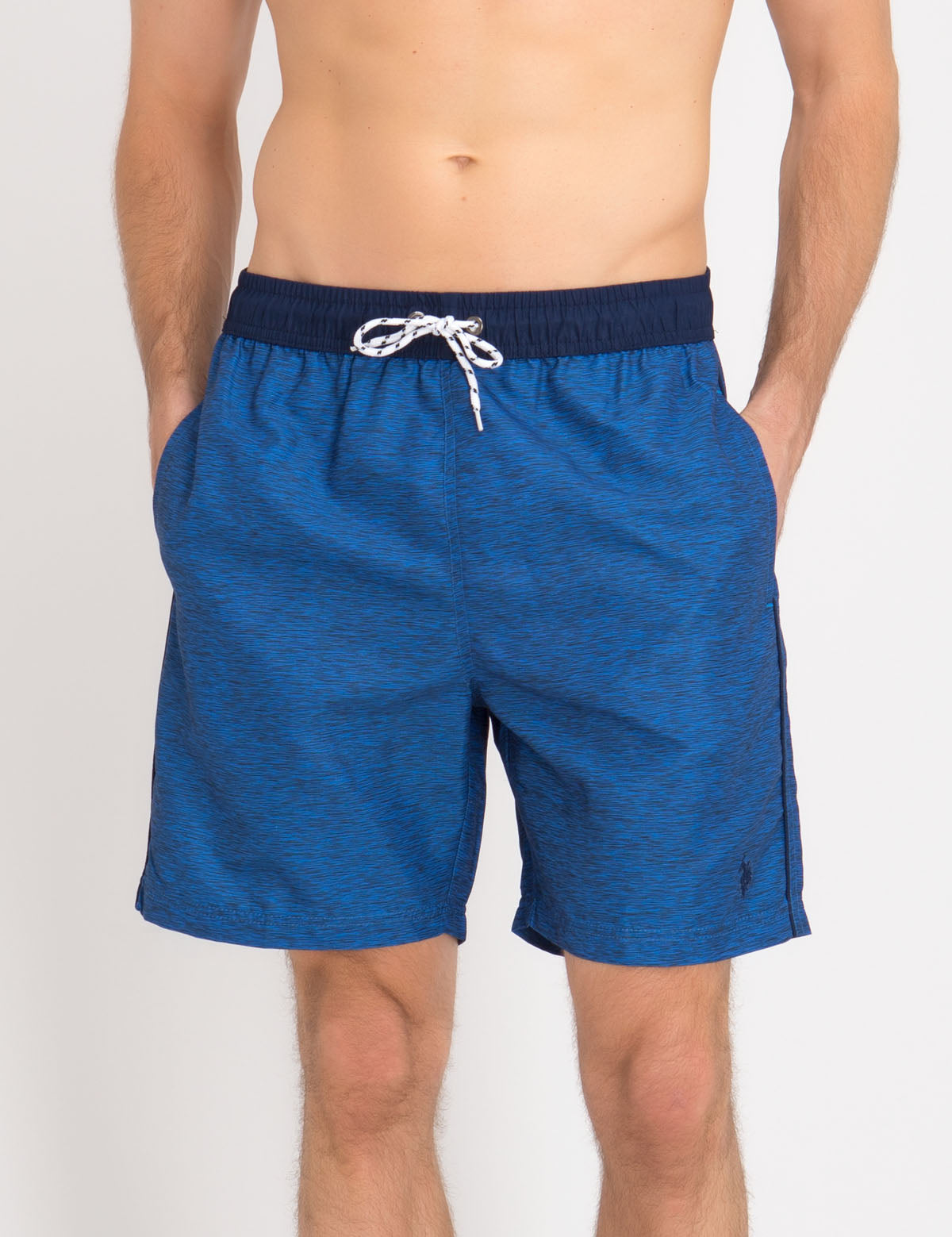 Contrast Waist Swim Trunks with Mesh Lining & Pockets | Quick-Dry