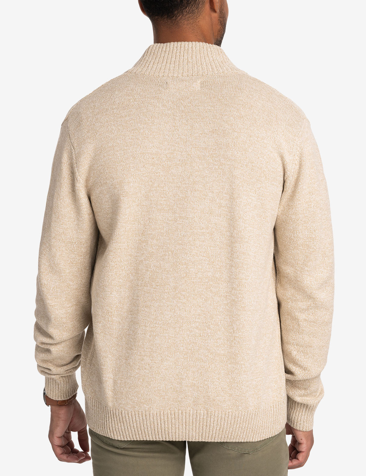 Soft Cotton Marl Full Zip Sweater | Casual Comfort Wear