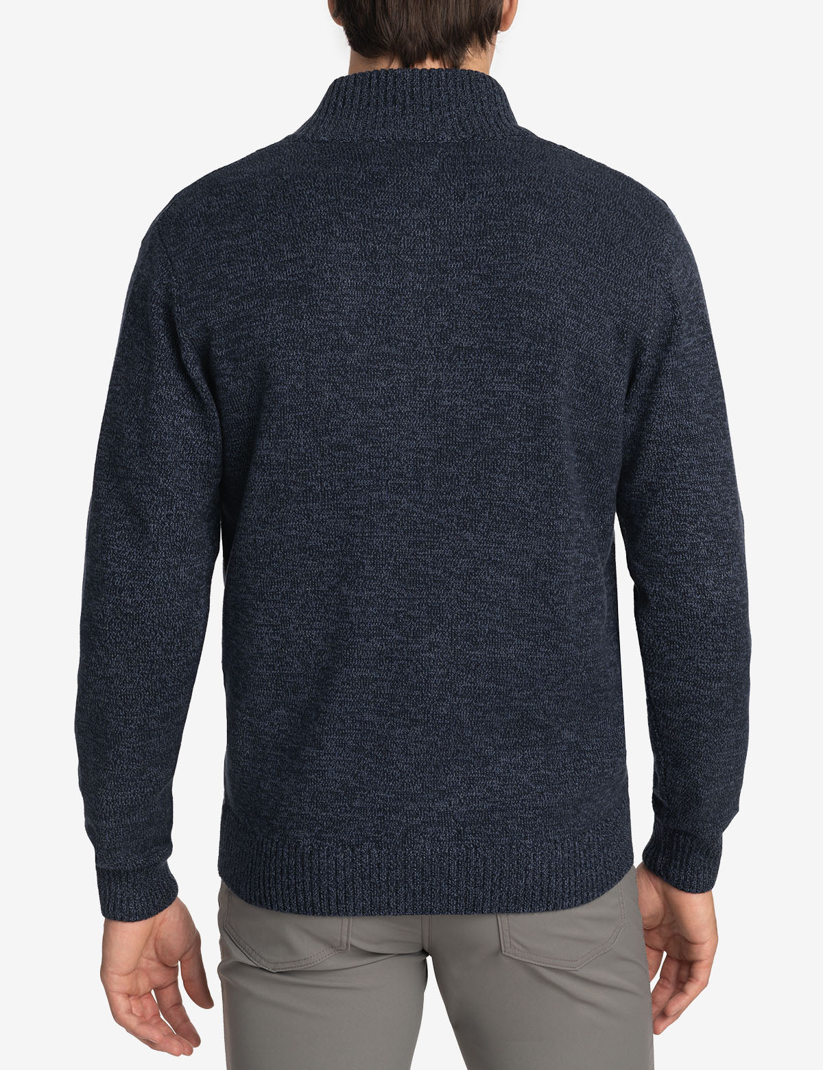 Soft Cotton Marl Full Zip Sweater | Casual Comfort Wear