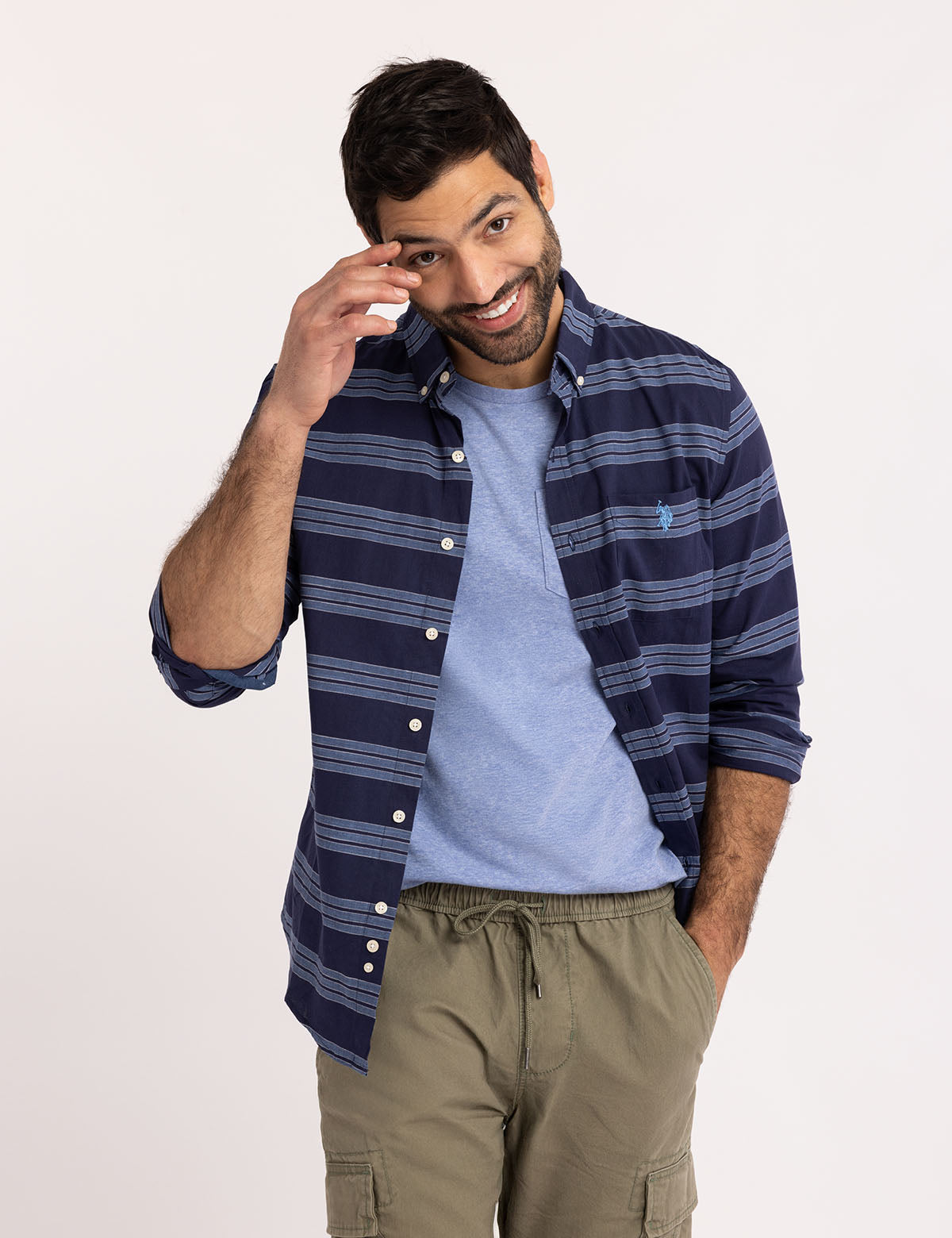 Triple Stretch Cotton Poplin Shirt | Comfort & Durability