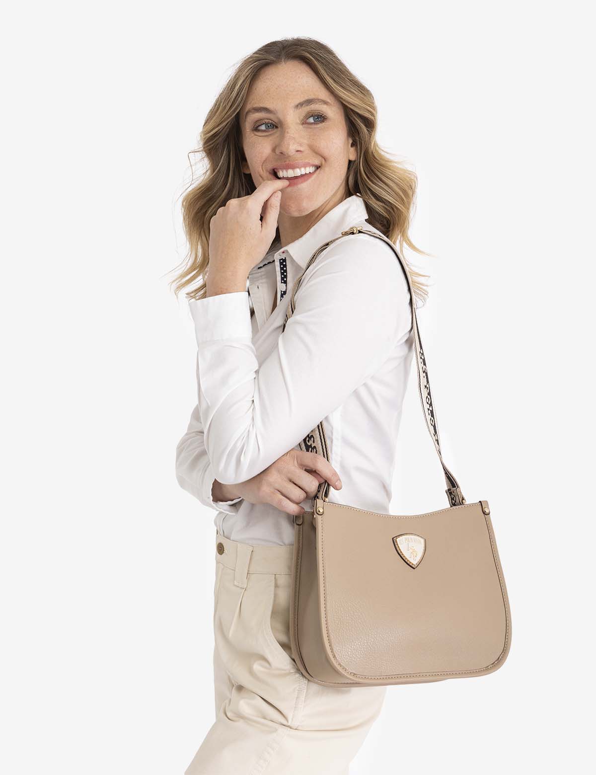 PU Leather Crossbody Bag with Adjustable Strap & Zippered Pockets | Crest