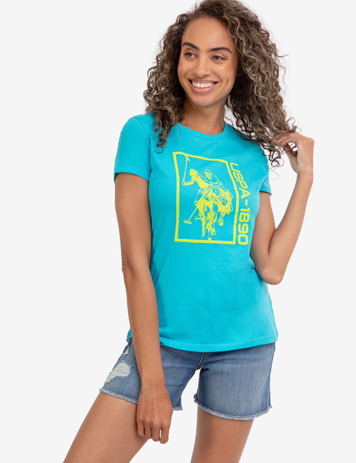 Crew Neck Graphic T-Shirt with Signature Print | Short Sleeve Cotton Tee