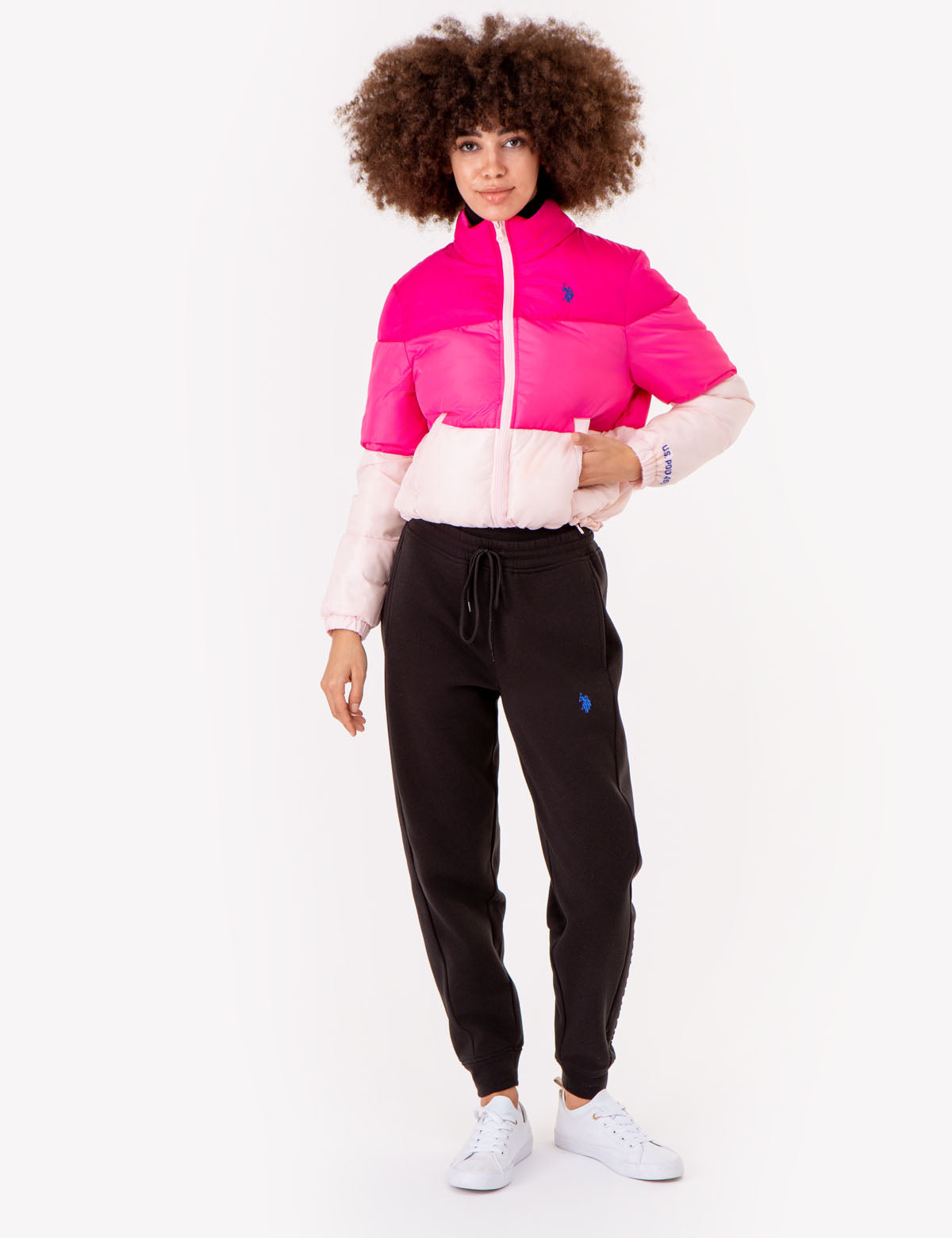Colorblock Cropped Puffer Jacket | Stylish Winter Coat