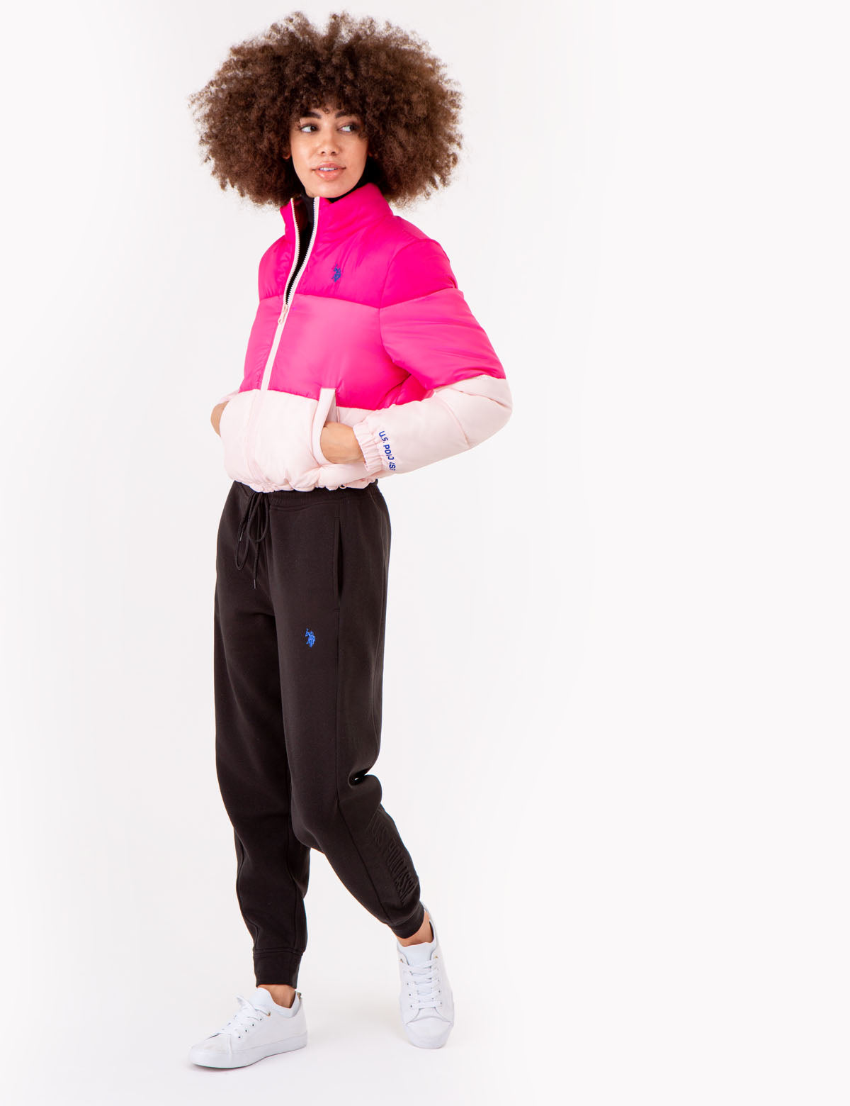 Colorblock Cropped Puffer Jacket | Stylish Winter Coat