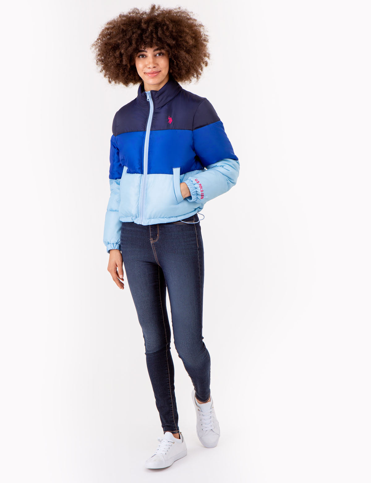 Colorblock Cropped Puffer Jacket | Stylish Winter Coat