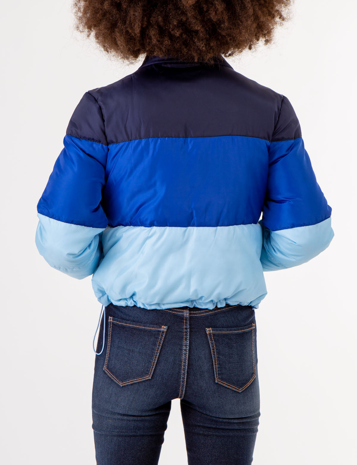 Colorblock Cropped Puffer Jacket | Stylish Winter Coat
