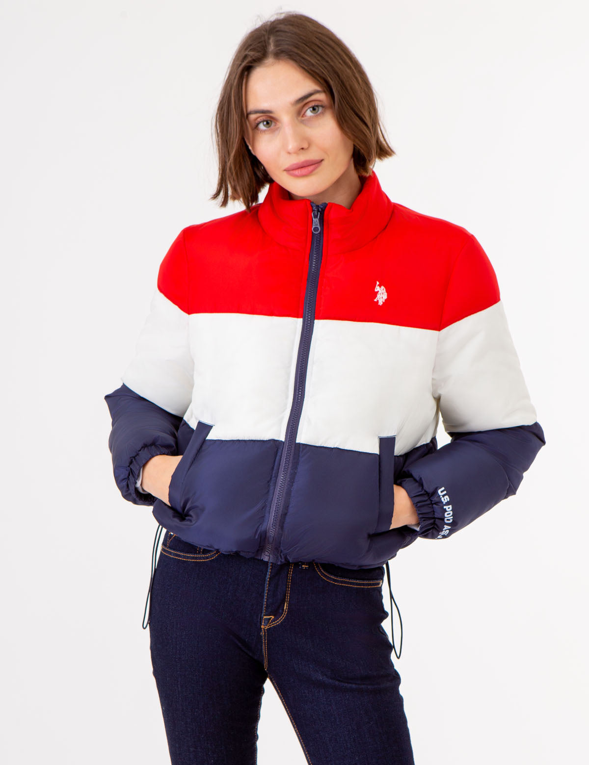 Colorblock Cropped Puffer Jacket | Stylish Winter Coat