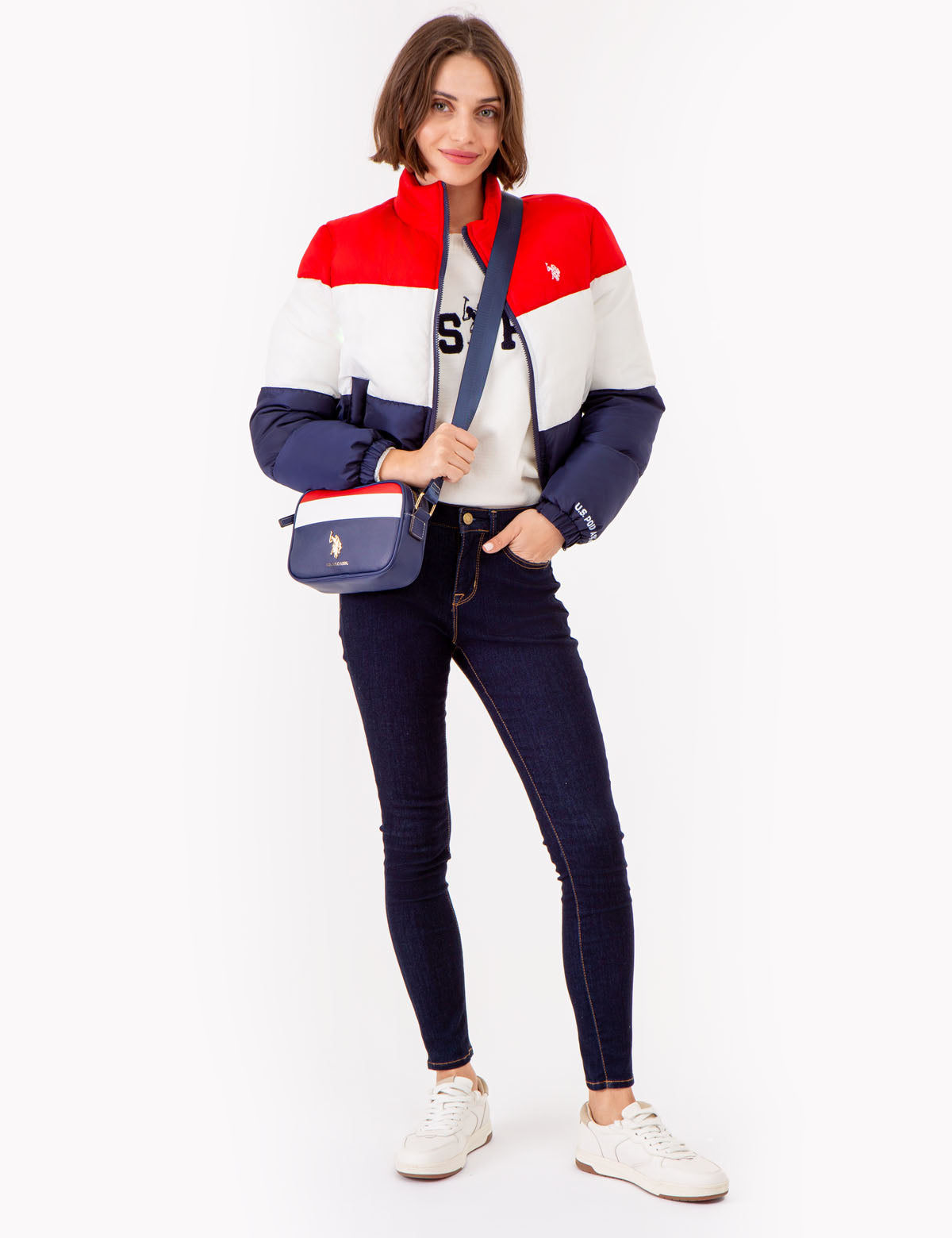 Colorblock Cropped Puffer Jacket | Stylish Winter Coat