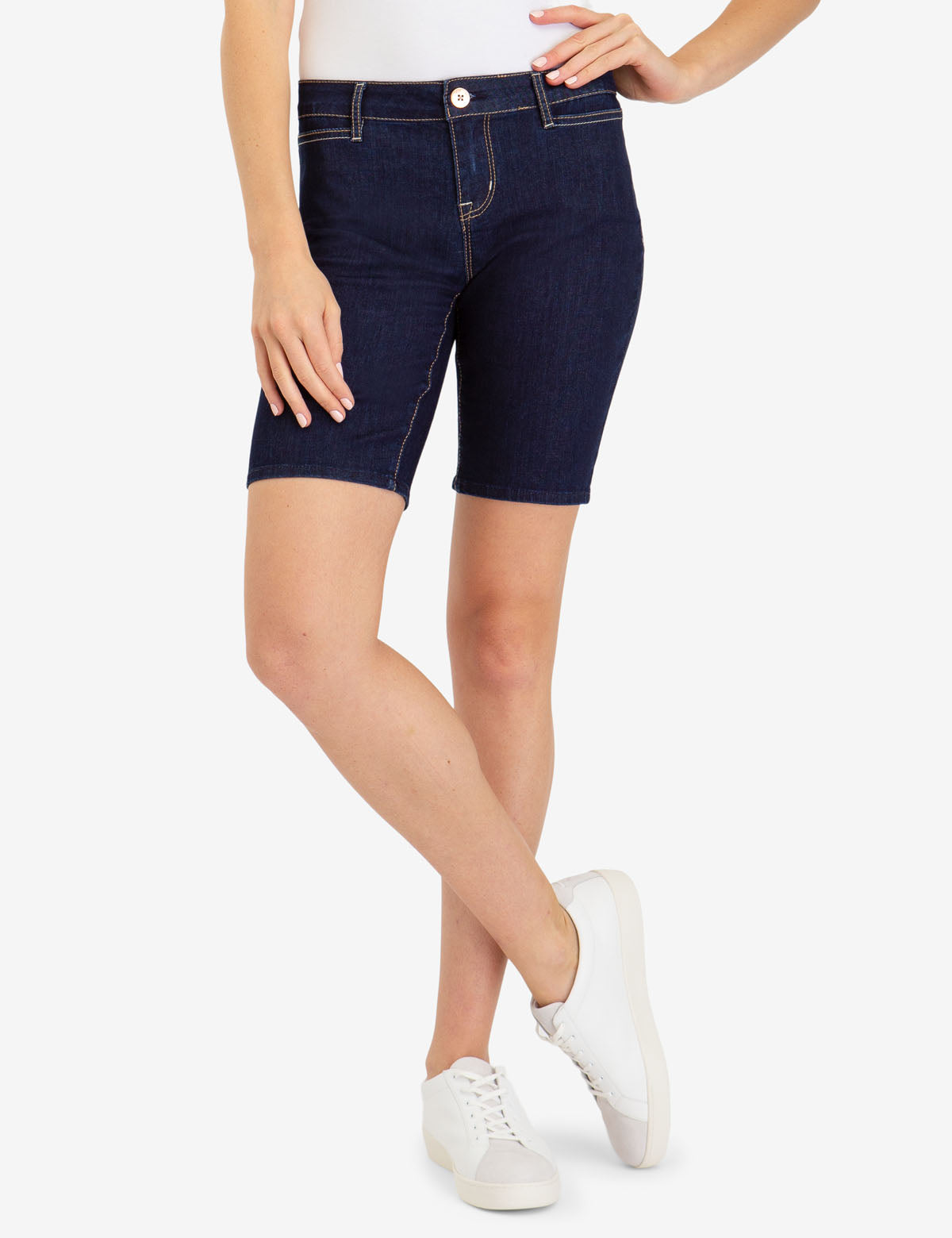 Stretch Denim Chino Shorts for Men | 9" Inseam & Eco-Friendly Fabric