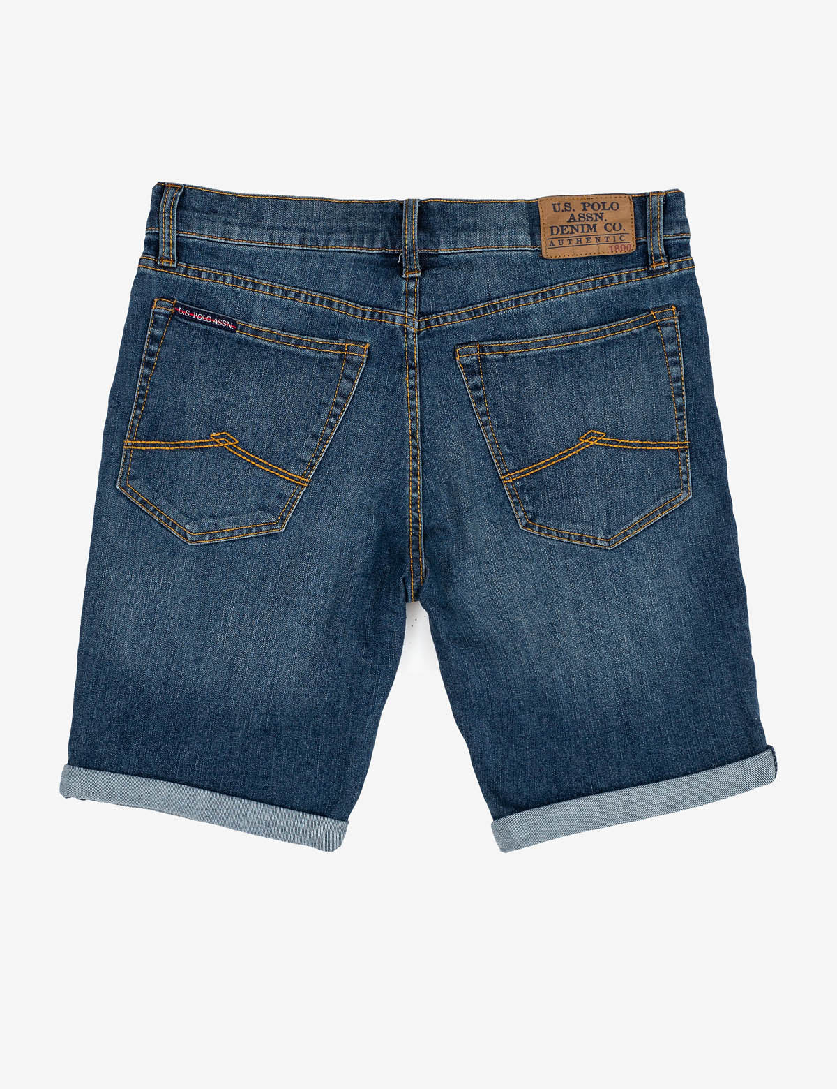 Classic Denim Shorts with Button Closure & Roll-Up Hem | Casual Style