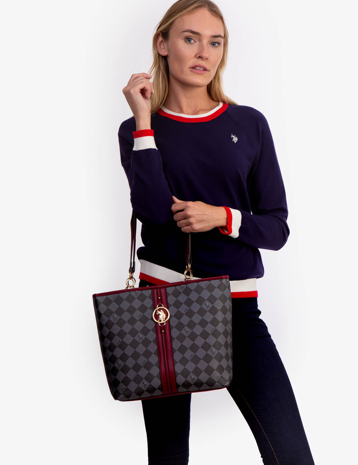 Diamond Medallion Tote Bag | 11in Wide with Adjustable Straps