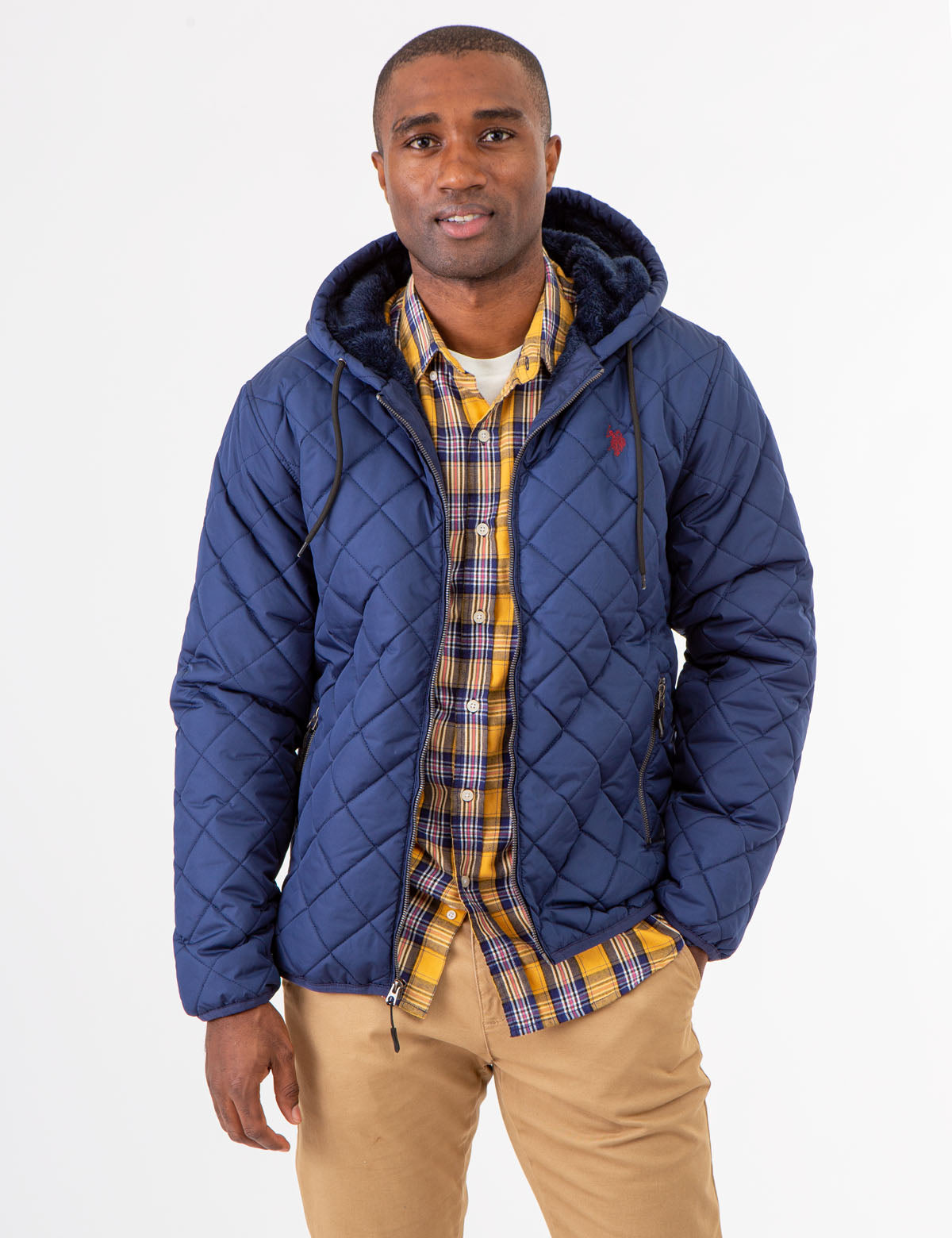 Quilted Fleece Jacket with Diamond Stitching | Warm & Stylish