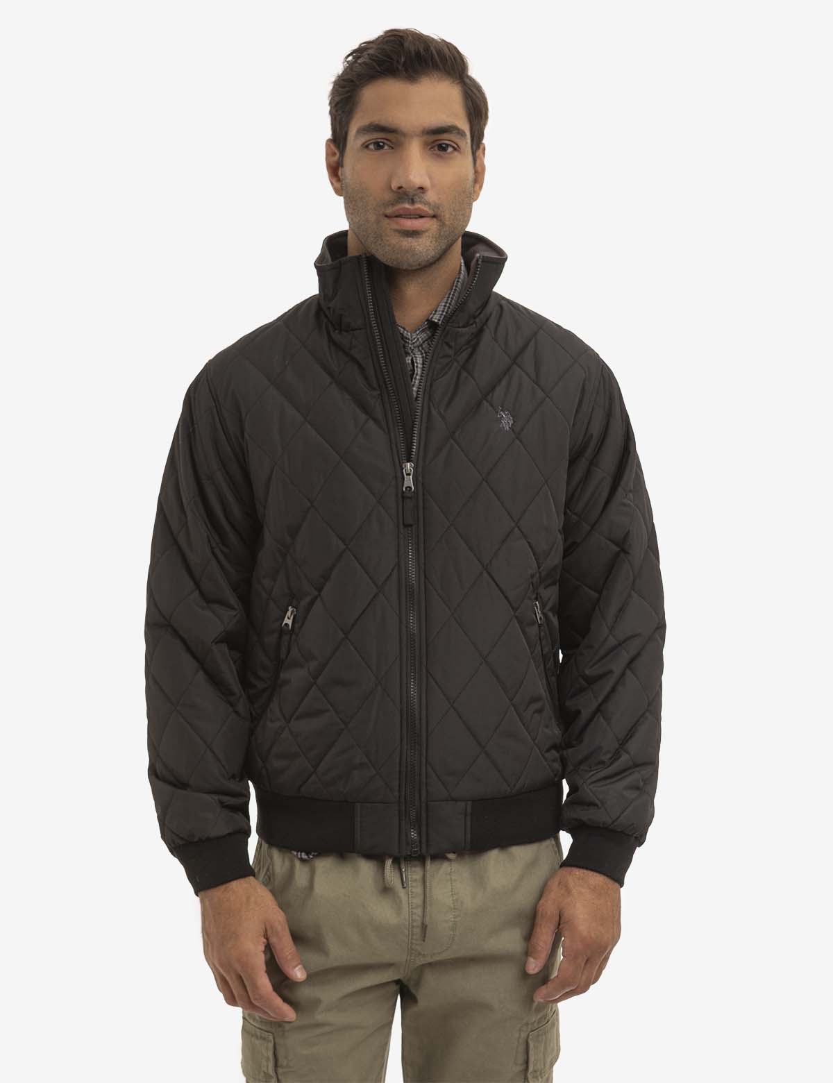 Quilted Fleece Jacket with Diamond Stitching | Warm & Stylish