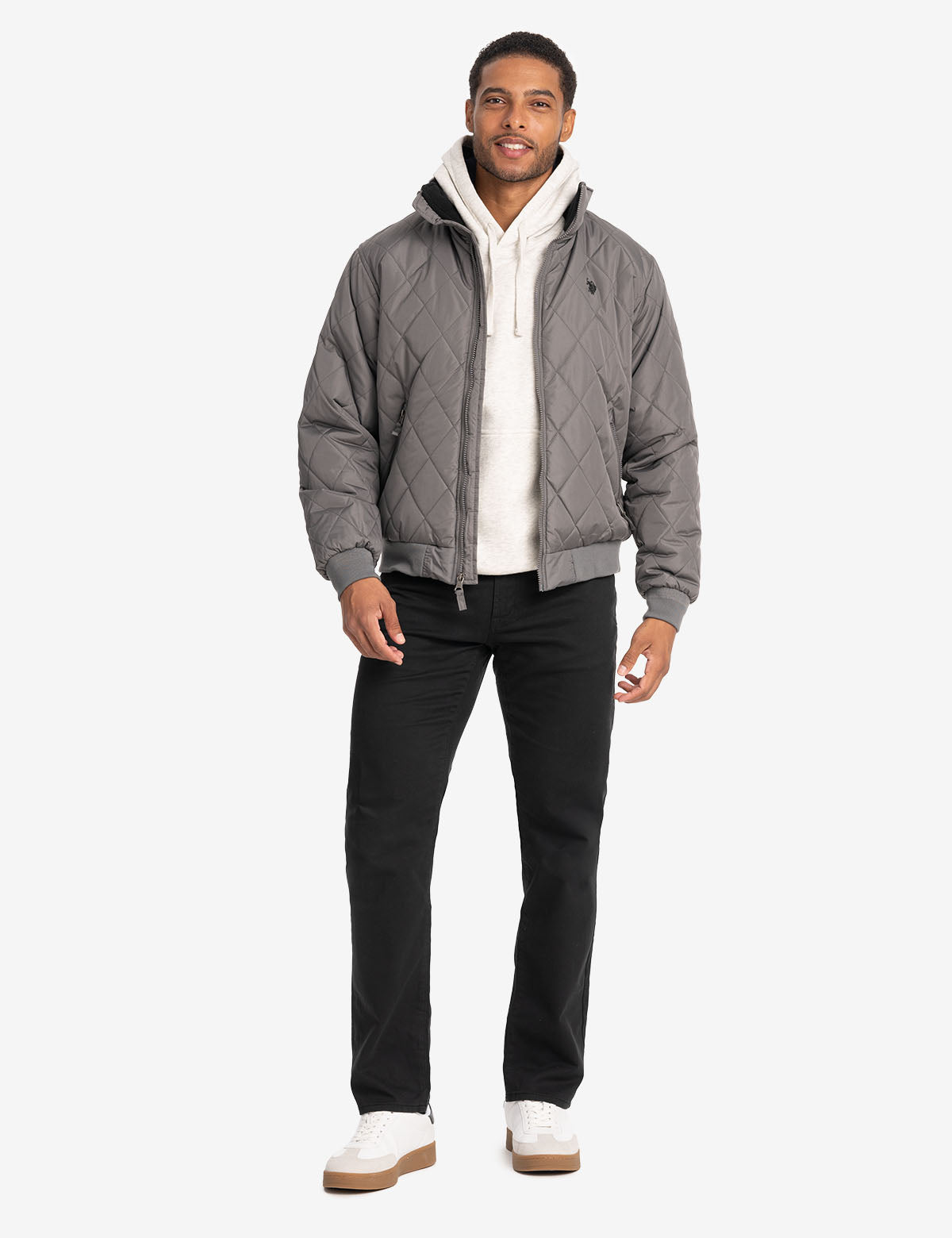 Quilted Fleece Jacket with Diamond Stitching | Warm & Stylish