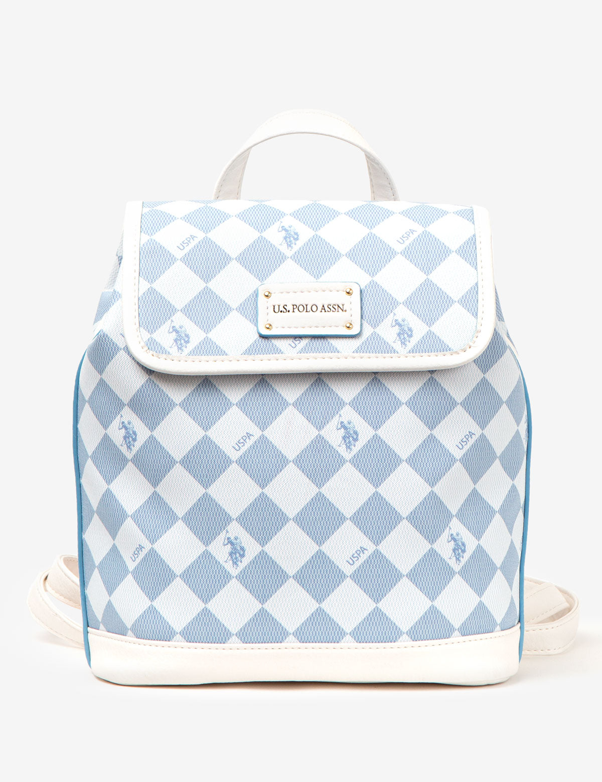 PU Diamond Pattern Backpack with USPA Logo | DIAMOND SIGNATURE