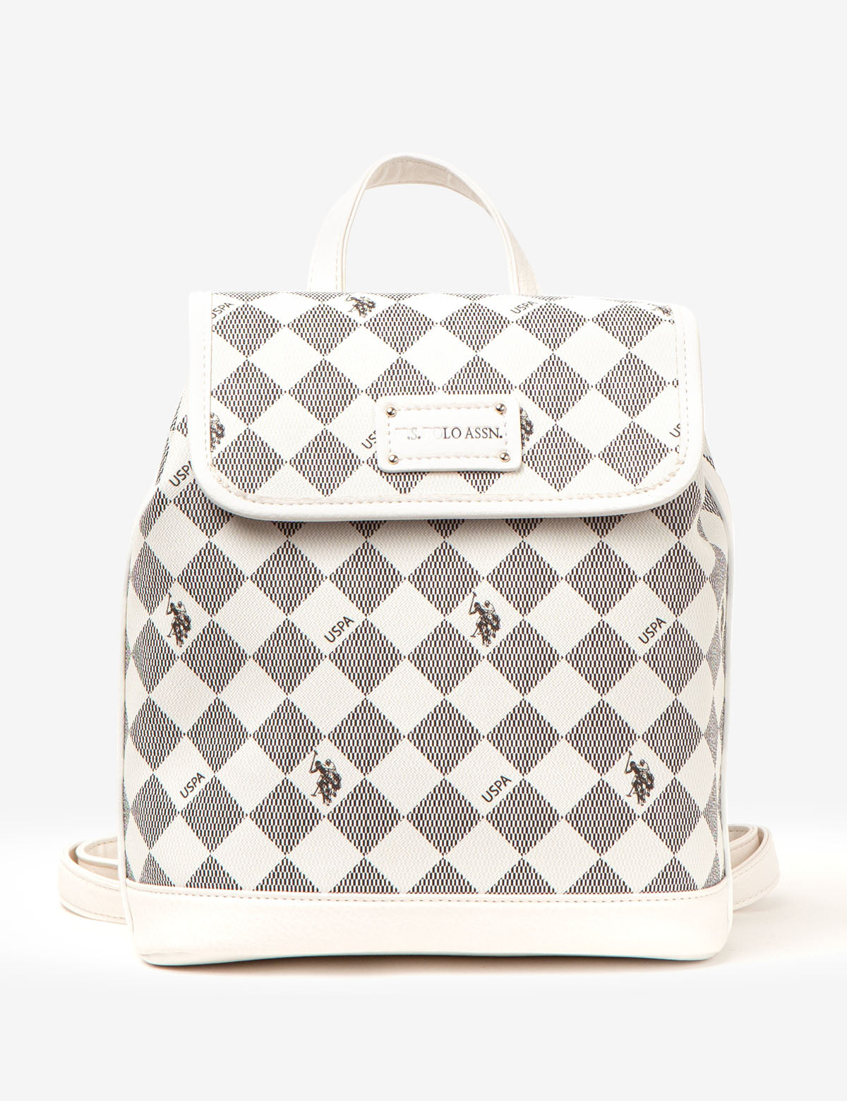 PU Diamond Pattern Backpack with USPA Logo | DIAMOND SIGNATURE