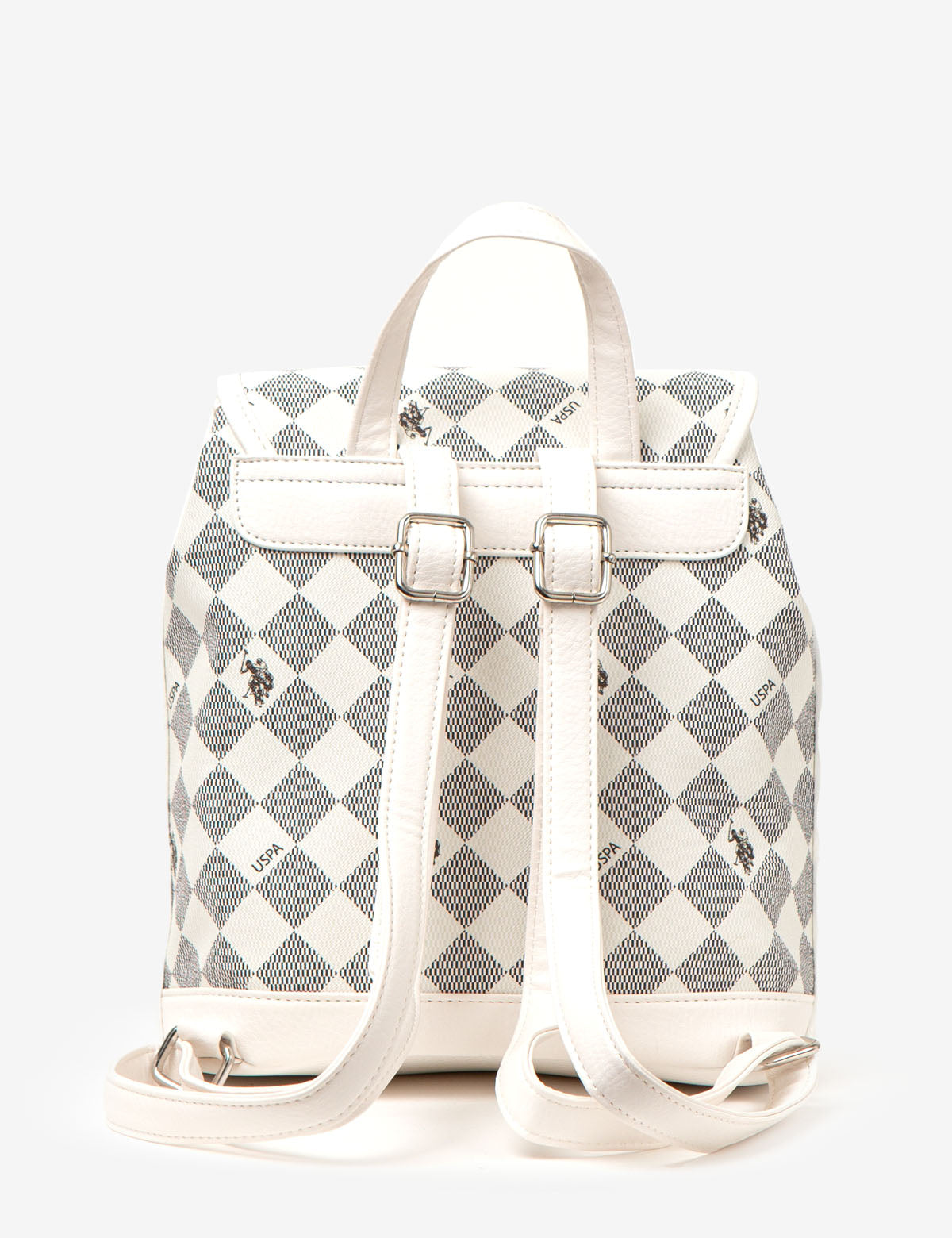 PU Diamond Pattern Backpack with USPA Logo | DIAMOND SIGNATURE