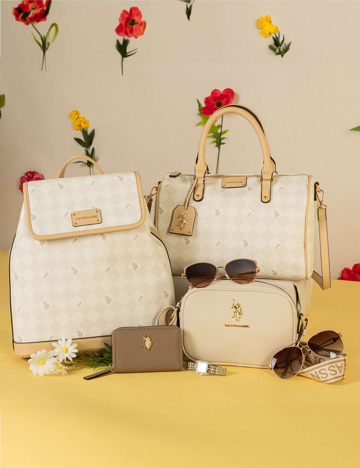 PU Leather Satchel Bag with Crossbody Strap | Diamond Signature Swifty
