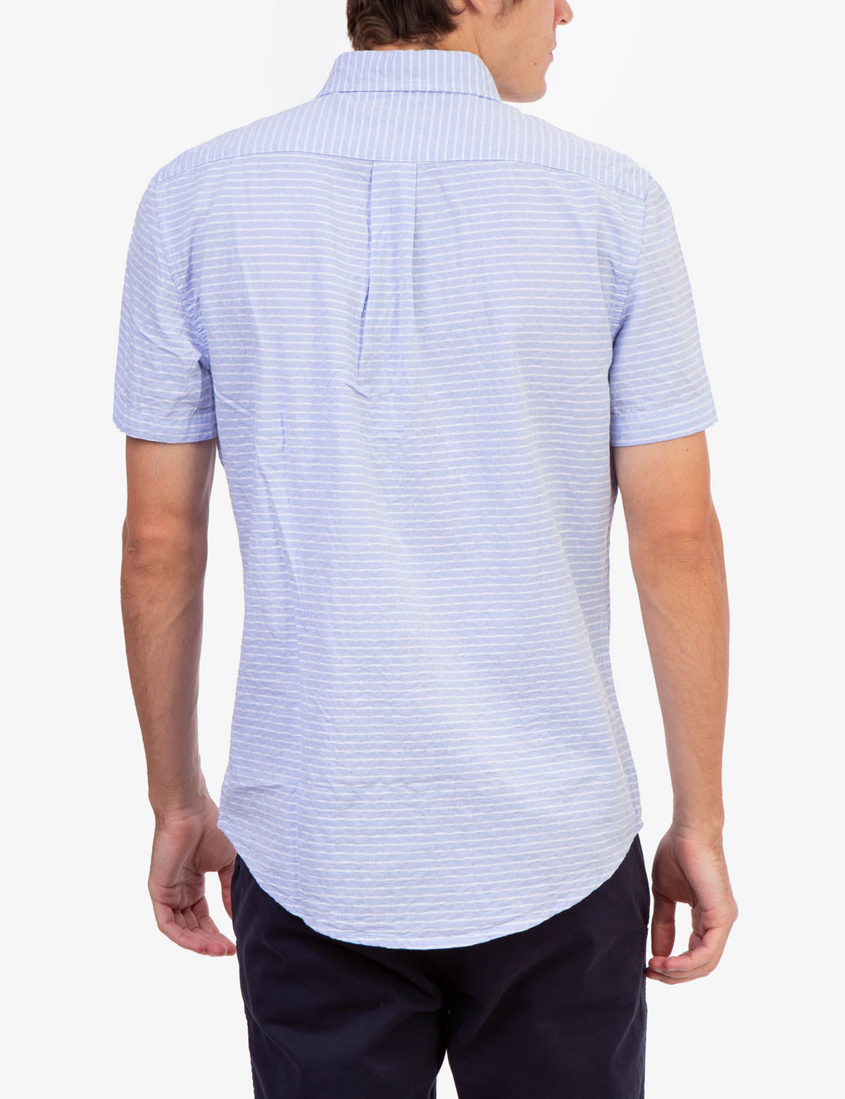 Men's Horizontal Stripe Dobby Shirt | Dobby