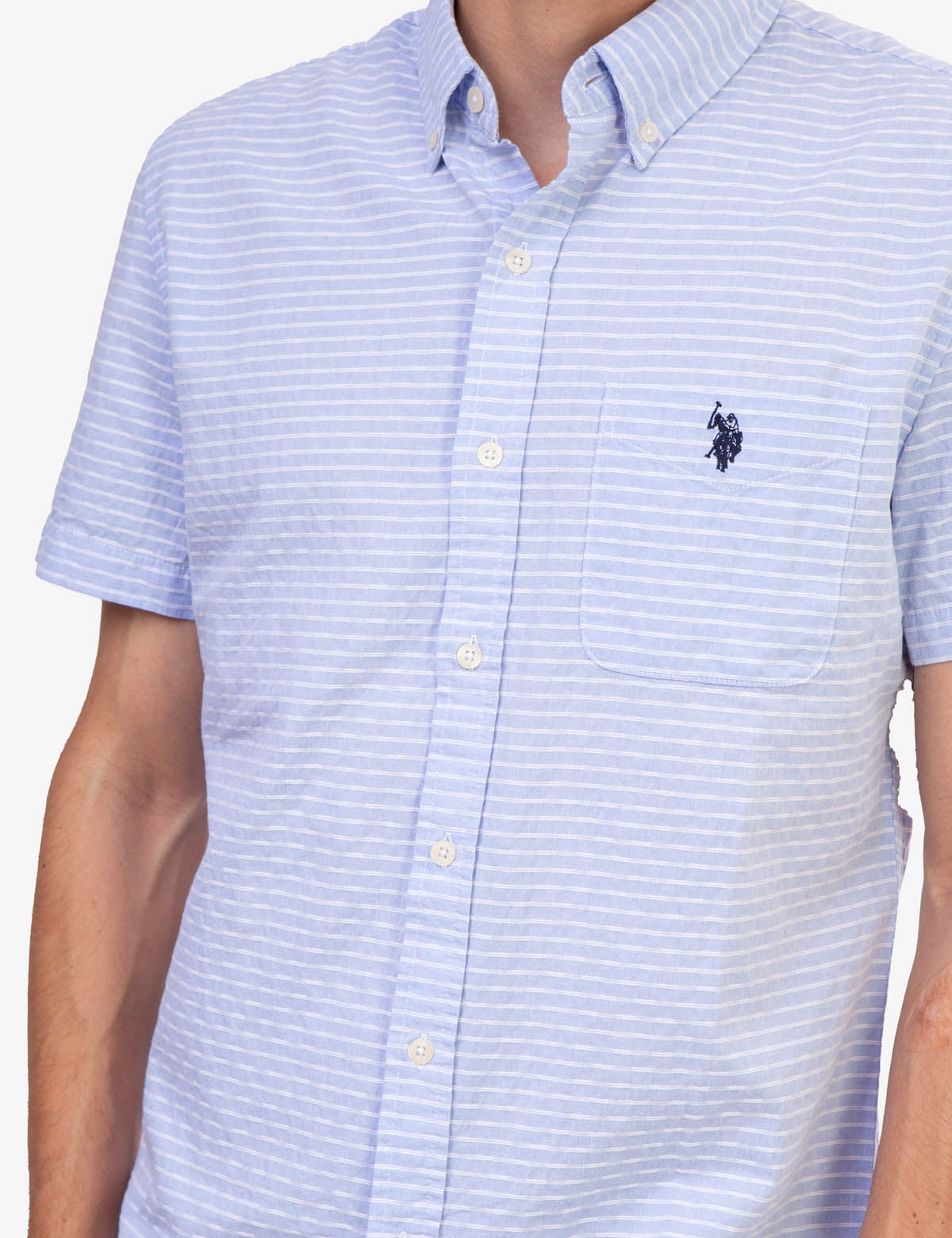 Men's Horizontal Stripe Dobby Shirt | Dobby