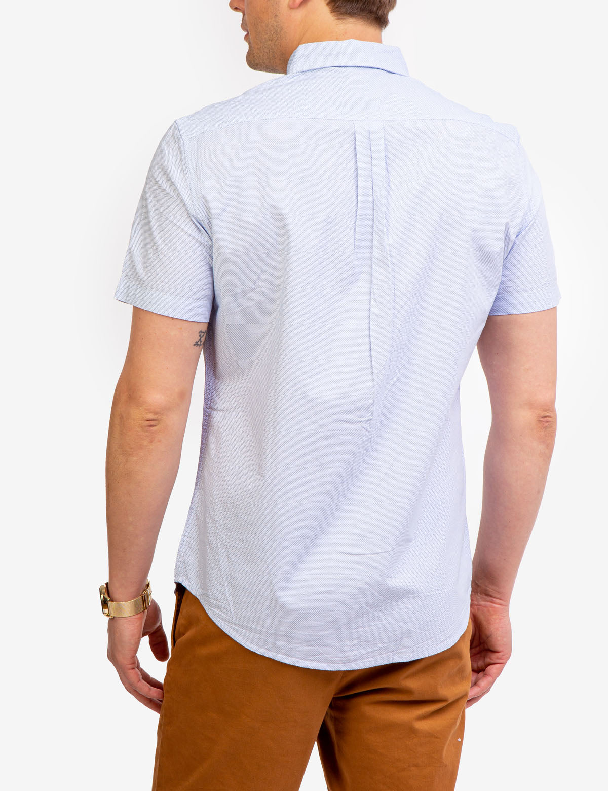 Men's Dobby Pattern Short Sleeve Shirt | U.S. Polo Assn.