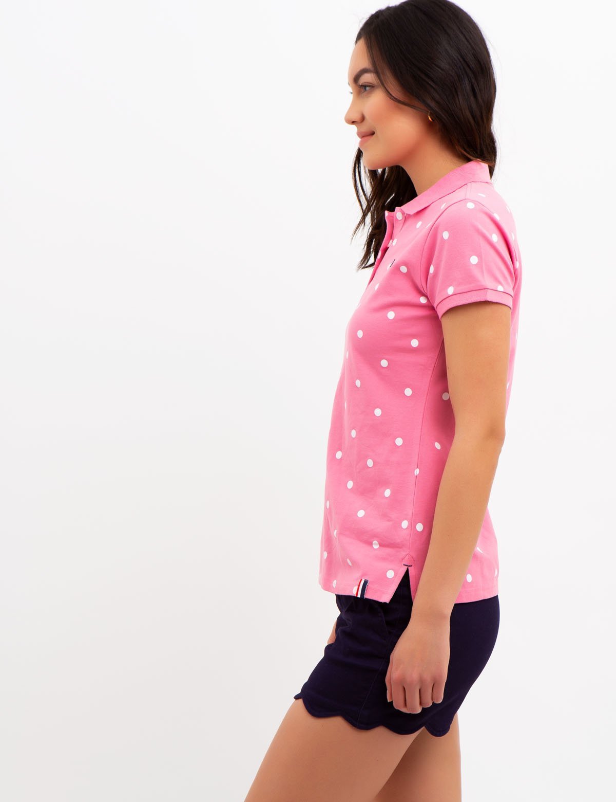 Dot Print Polo Shirt for Men | 95% Cotton & Stretch Fit