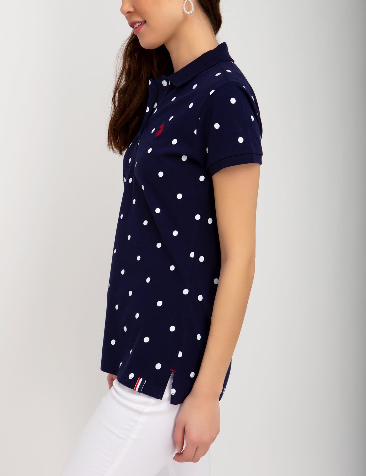 Dot Print Polo Shirt for Men | 95% Cotton & Stretch Fit