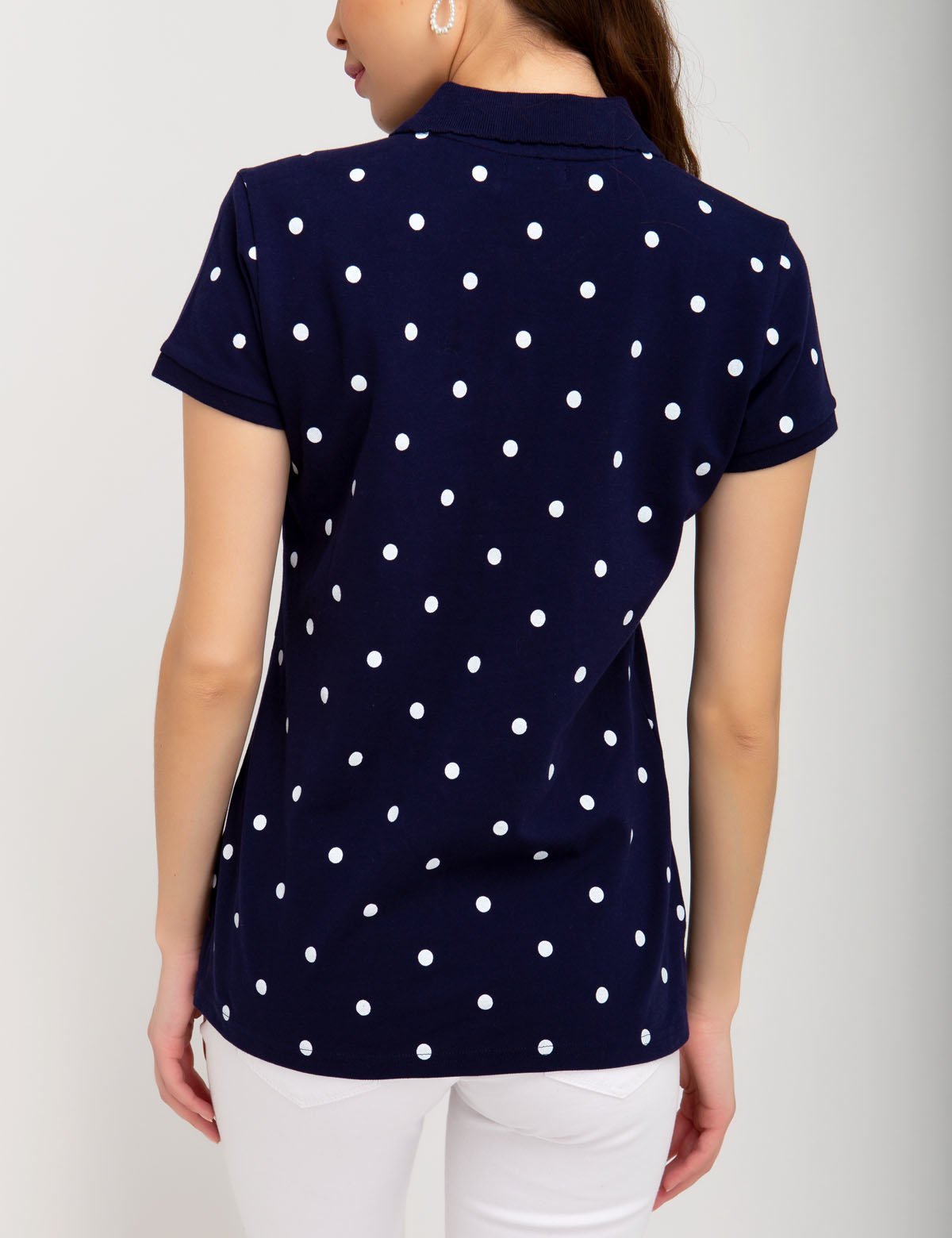 Dot Print Polo Shirt for Men | 95% Cotton & Stretch Fit