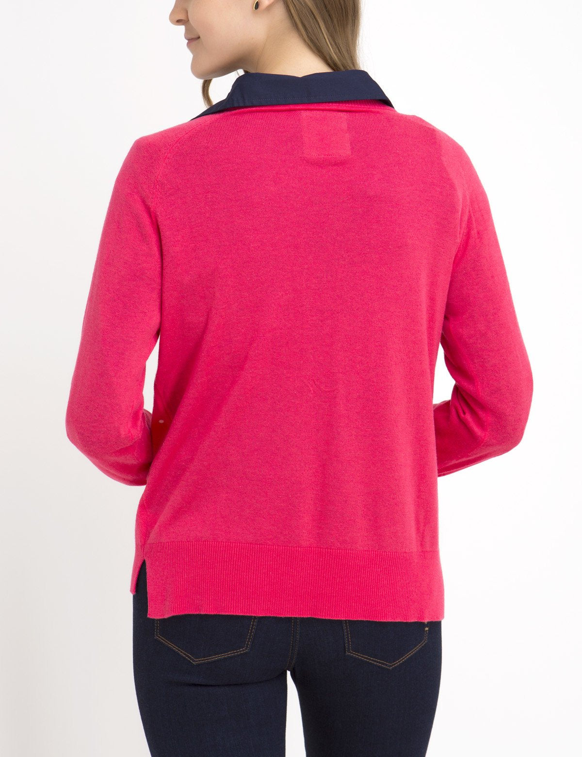 Dot Print Sweater | V-Neck Knit with Allover Dots | 100% Acrylic