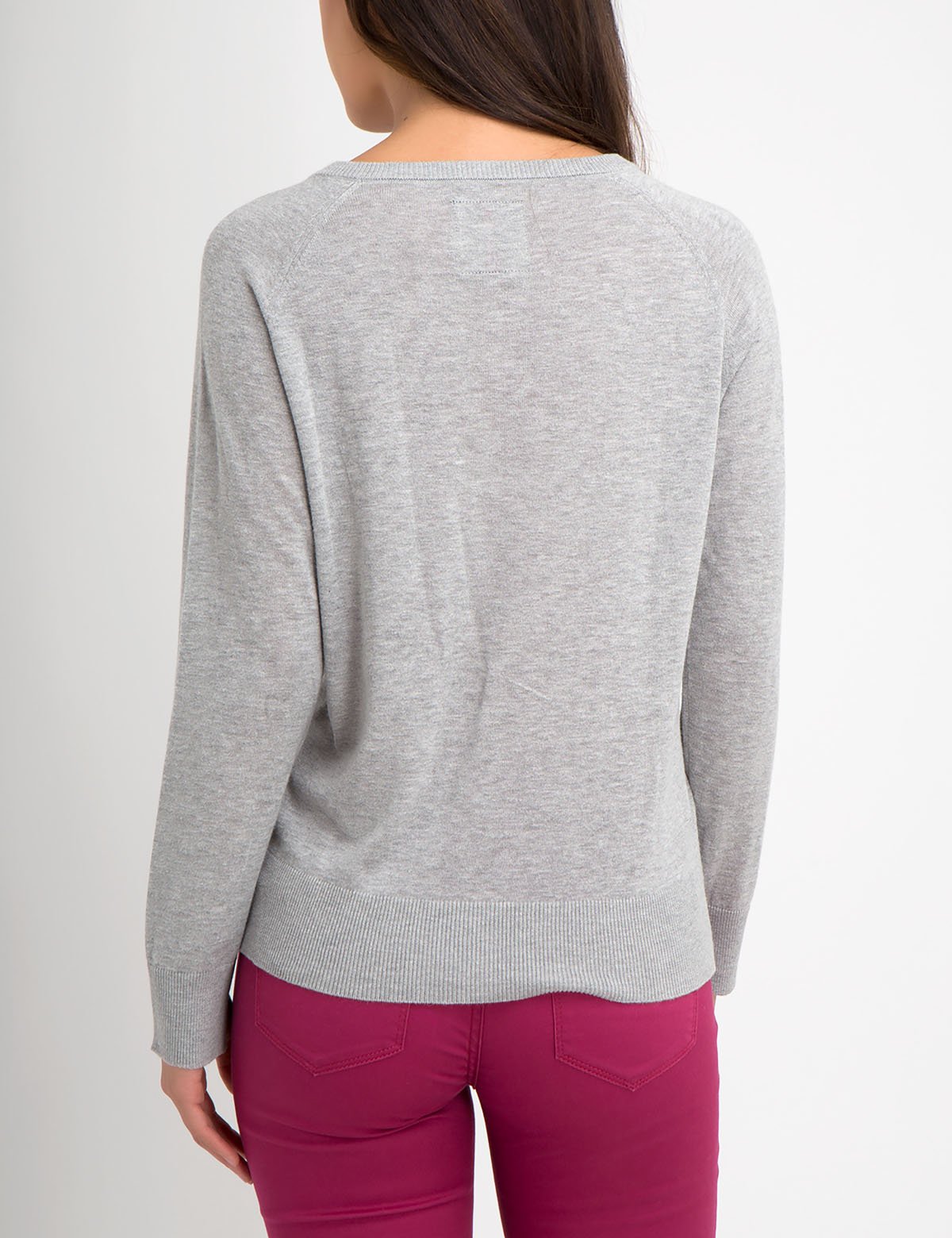Dot Print Sweater | V-Neck Knit with Allover Dots | 100% Acrylic
