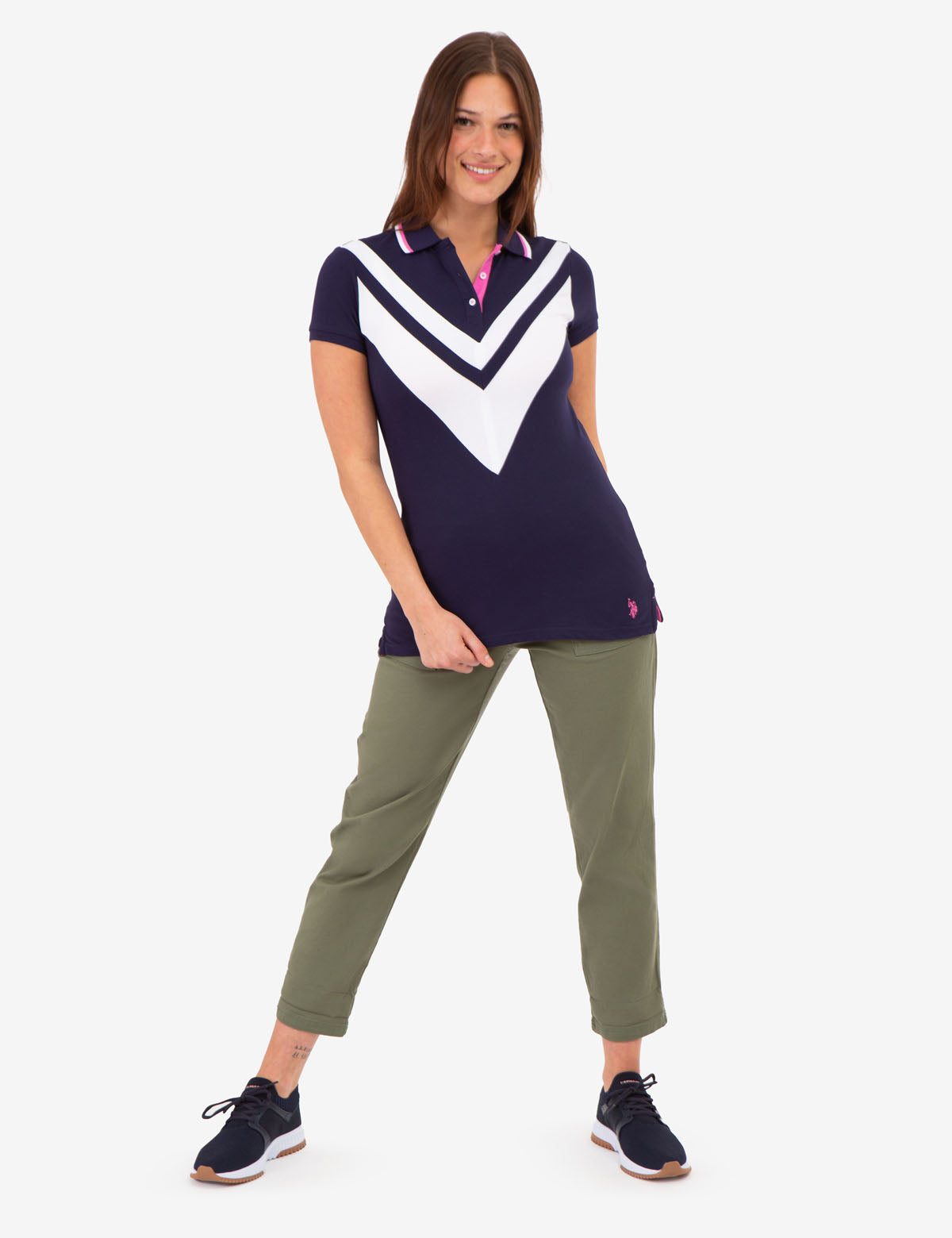 Double Chevron Tipped Polo Shirt | Classic Men's Casual Wear