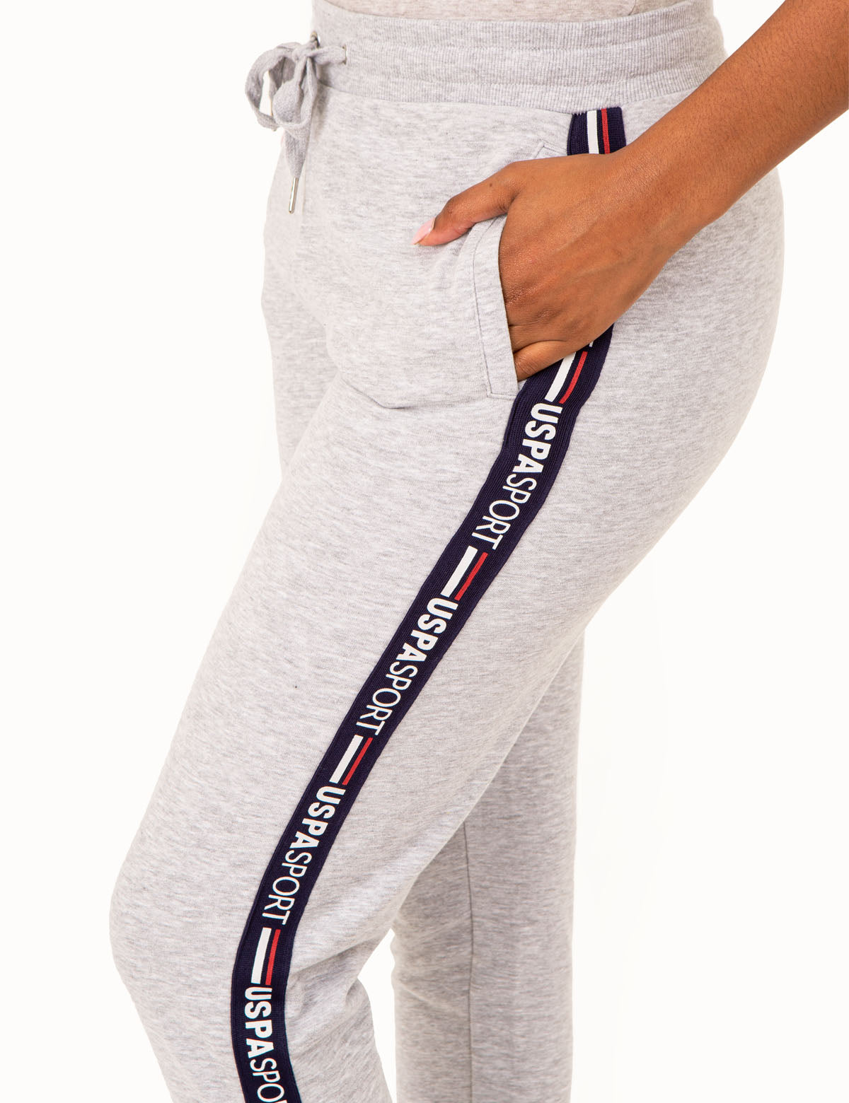 USPA Drawstring Jogger Pants with Artwork Panel | Casual Comfort