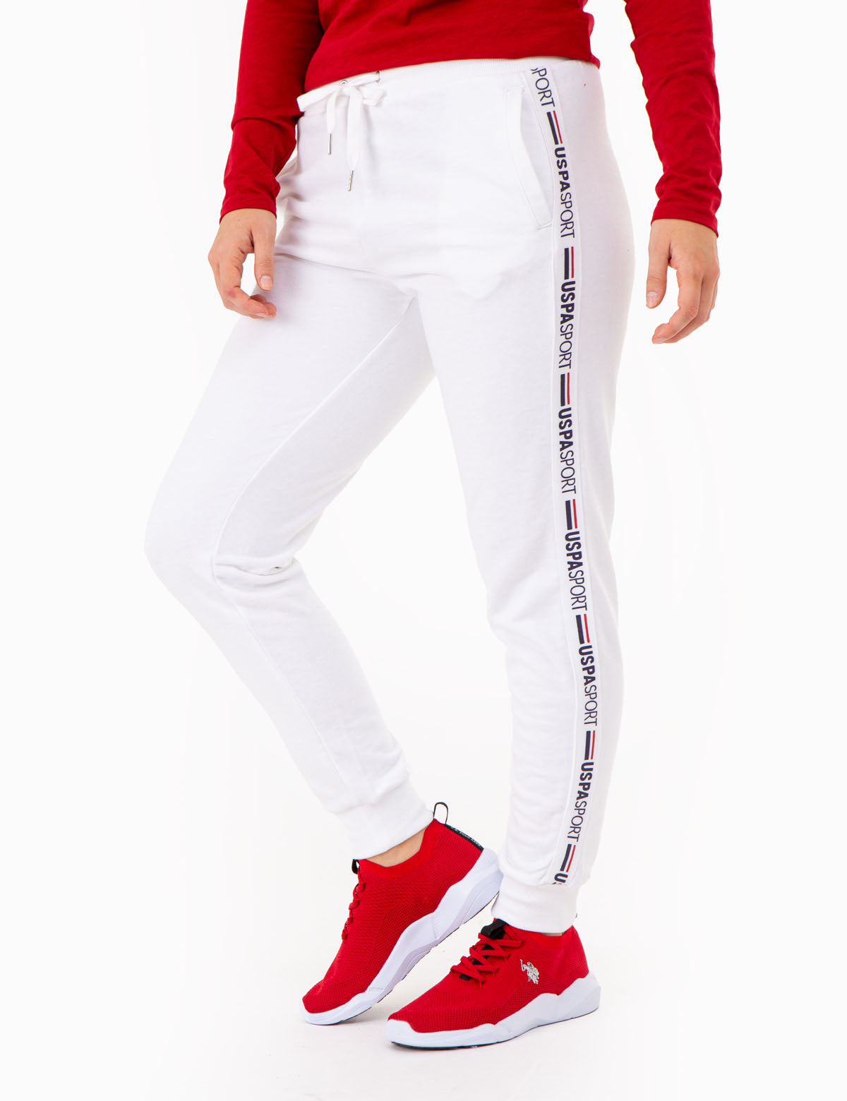 USPA Drawstring Jogger Pants with Artwork Panel | Casual Comfort