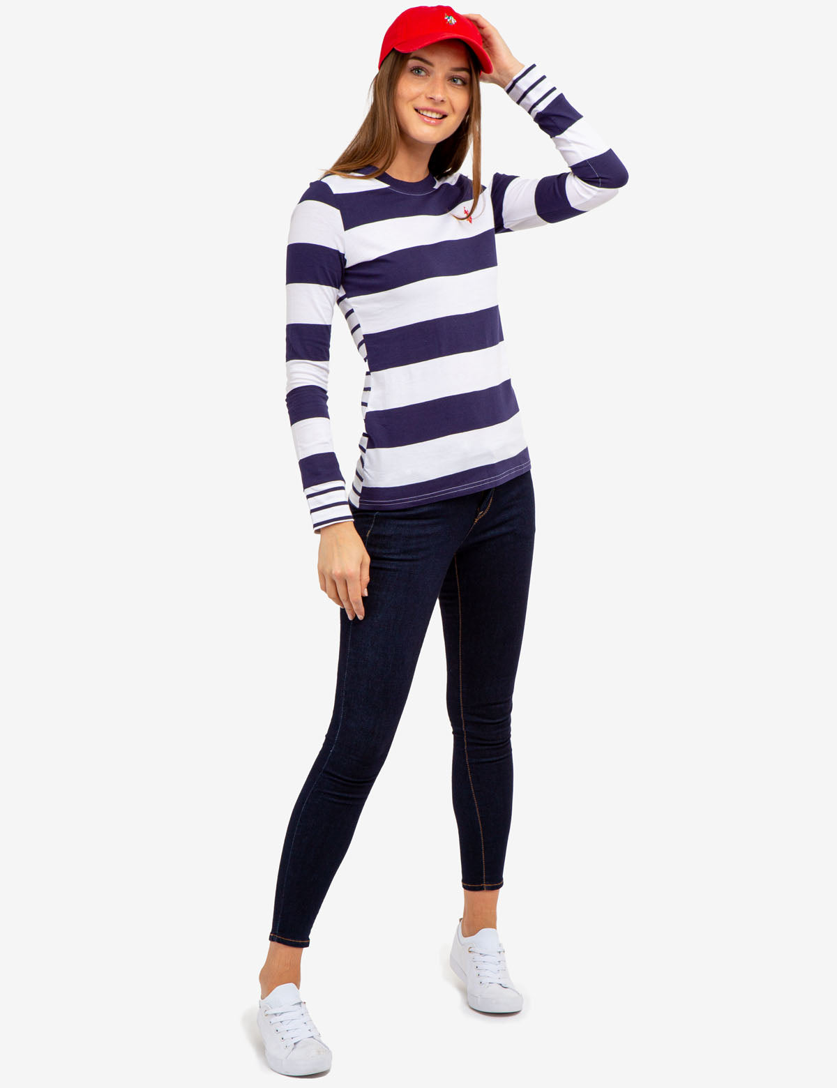 Men's Dual Stripe Long Sleeve T-Shirt | Casual Cotton Tee