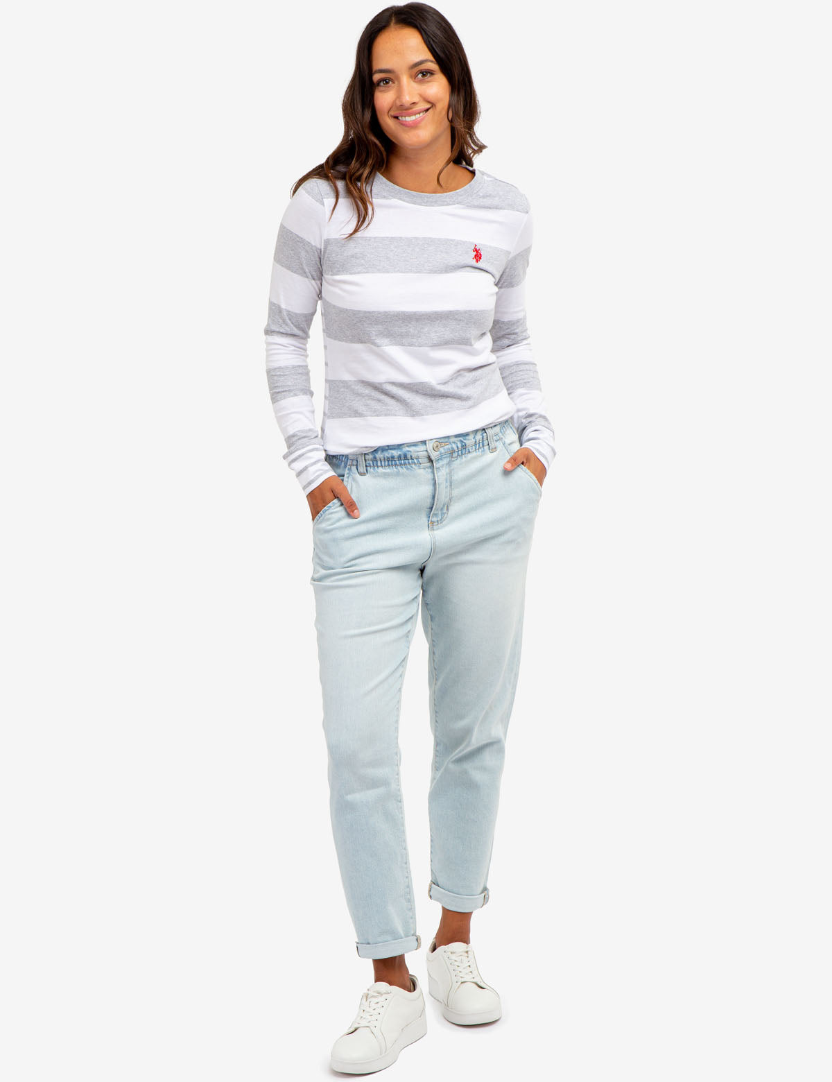 Men's Dual Stripe Long Sleeve T-Shirt | Casual Cotton Tee