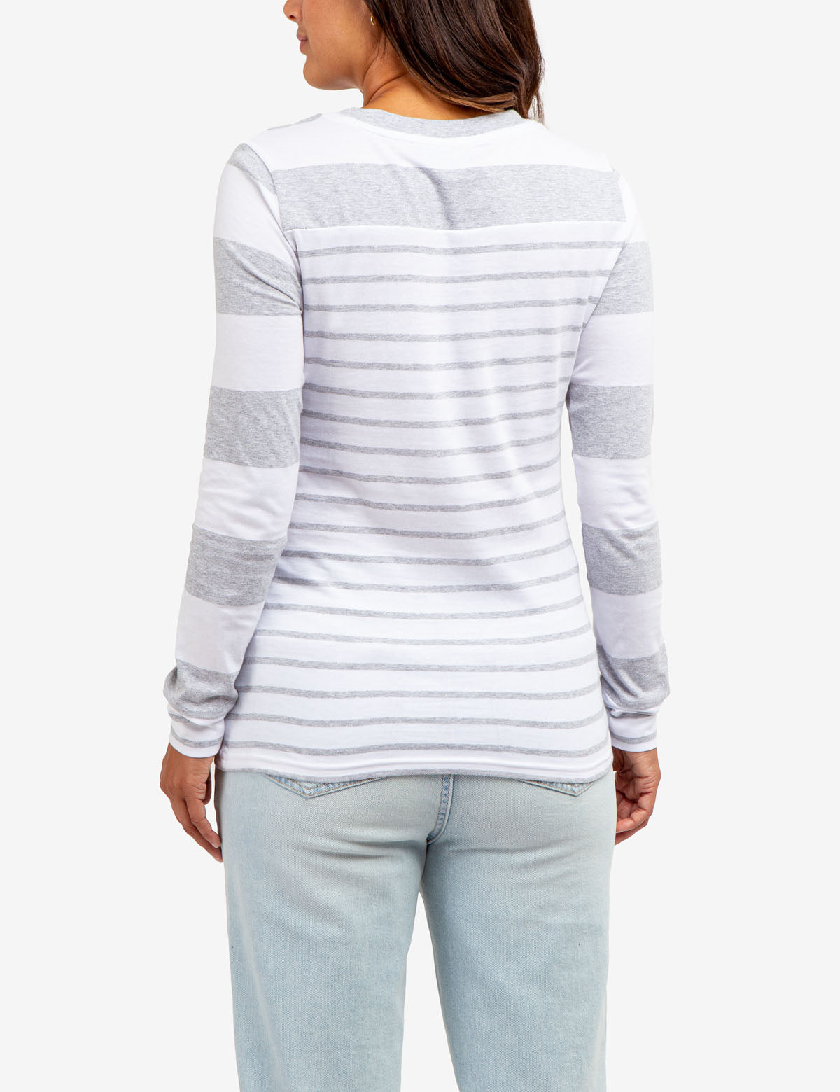 Men's Dual Stripe Long Sleeve T-Shirt | Casual Cotton Tee