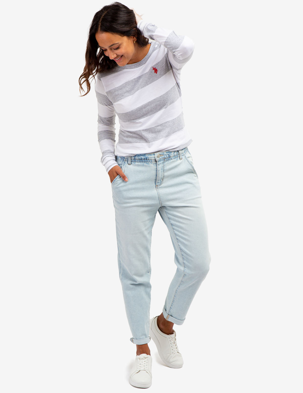Men's Dual Stripe Long Sleeve T-Shirt | Casual Cotton Tee