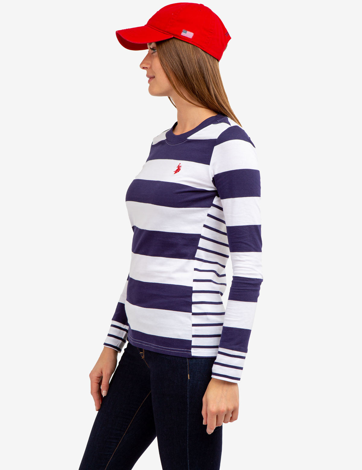 Men's Dual Stripe Long Sleeve T-Shirt | Casual Cotton Tee