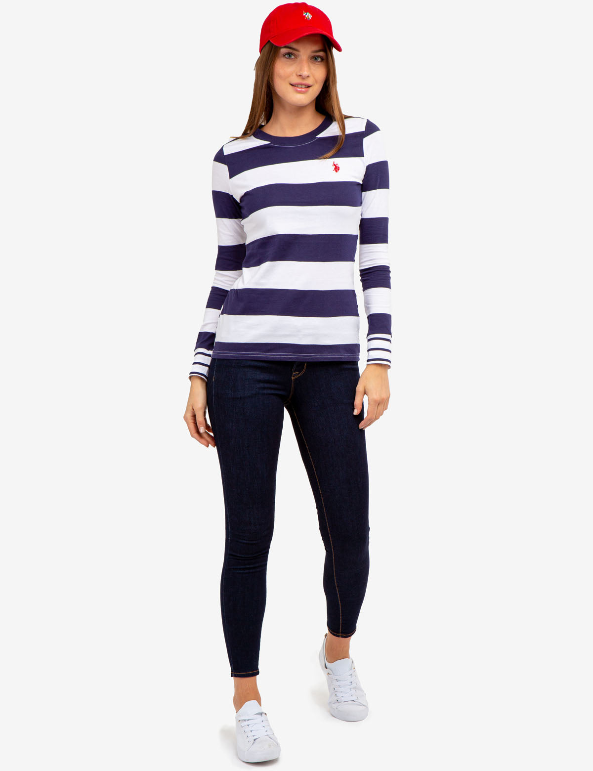 Men's Dual Stripe Long Sleeve T-Shirt | Casual Cotton Tee