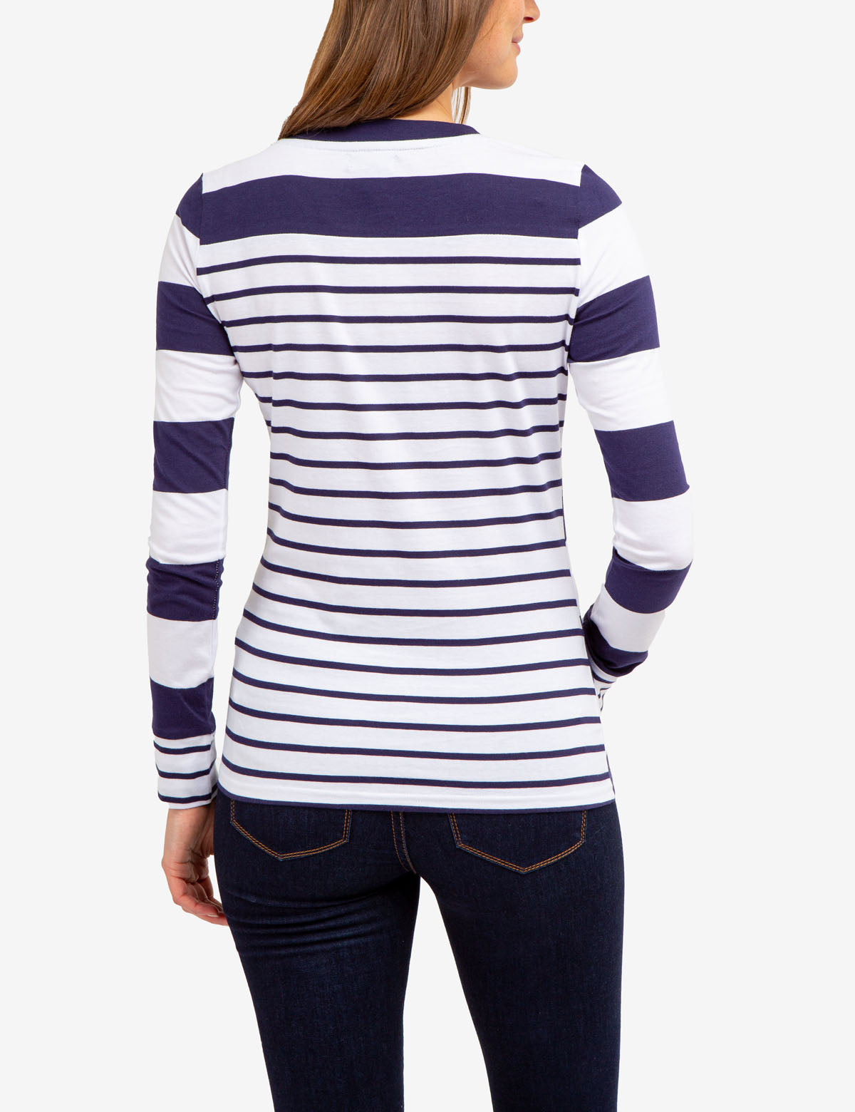 Men's Dual Stripe Long Sleeve T-Shirt | Casual Cotton Tee