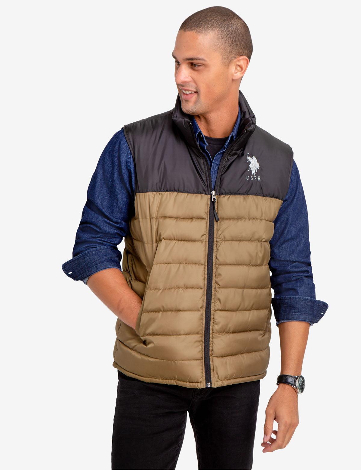 Colorblock Puffer Vest for Men & Women | ESSENTIAL