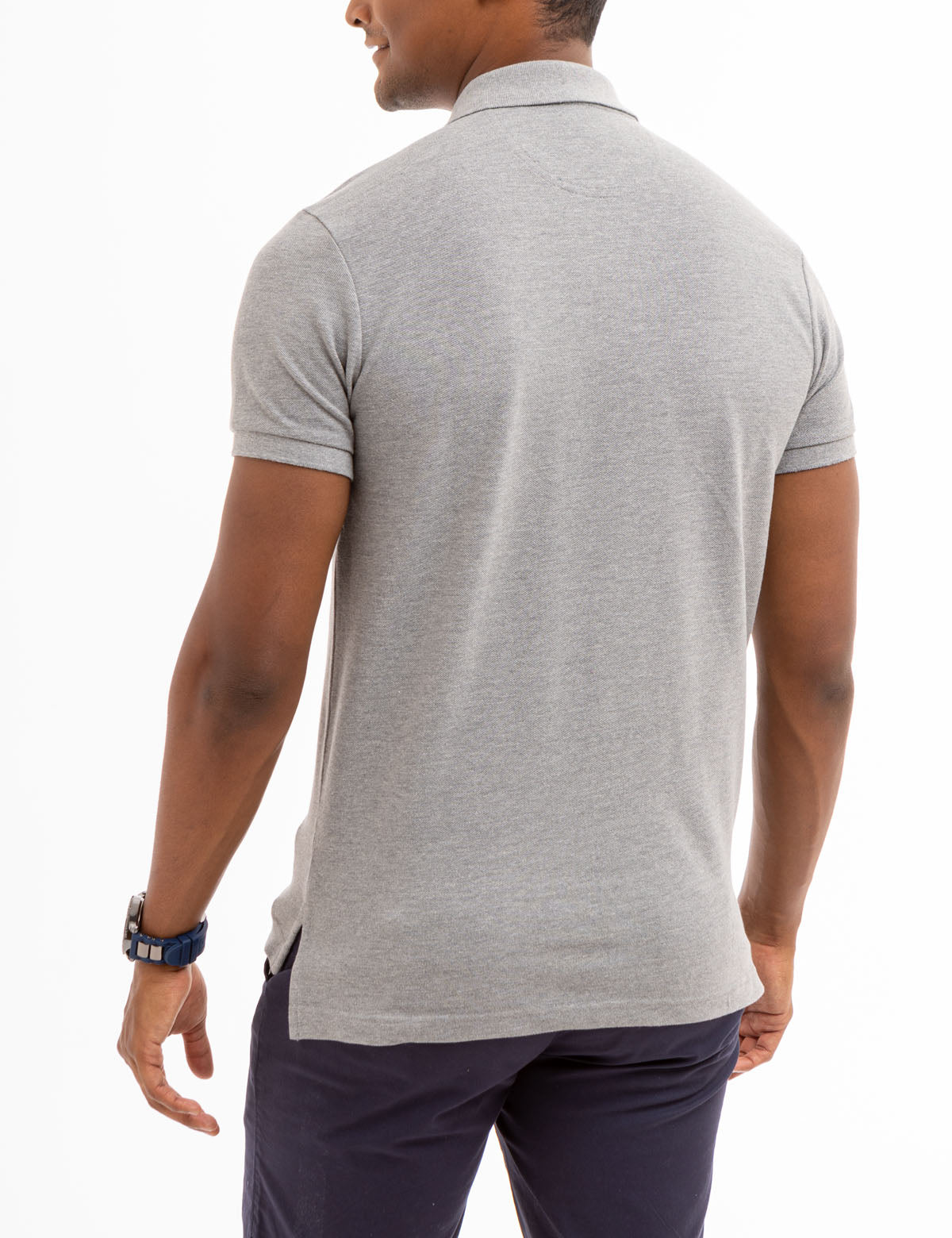 Slim Fit Cotton Polo Shirt with Classic Collar & Embroidered Logo